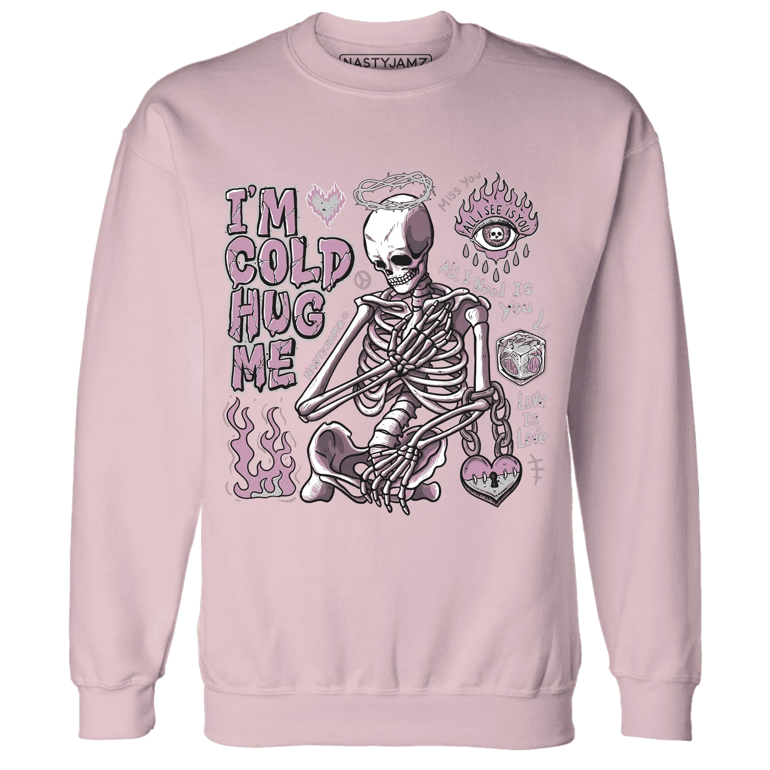 Orchid-Neutral-Grey-Black-White-4s-Sweatshirt-Match-Im-Cold-Hug-Me