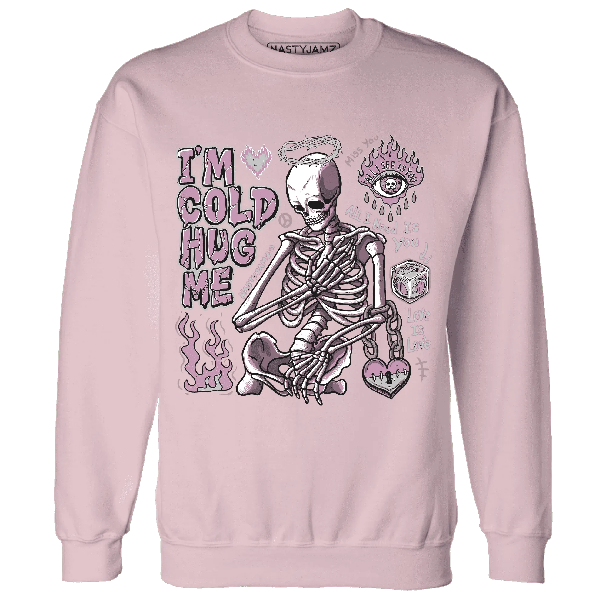 Orchid-Neutral-Grey-Black-White-4s-Sweatshirt-Match-Im-Cold-Hug-Me