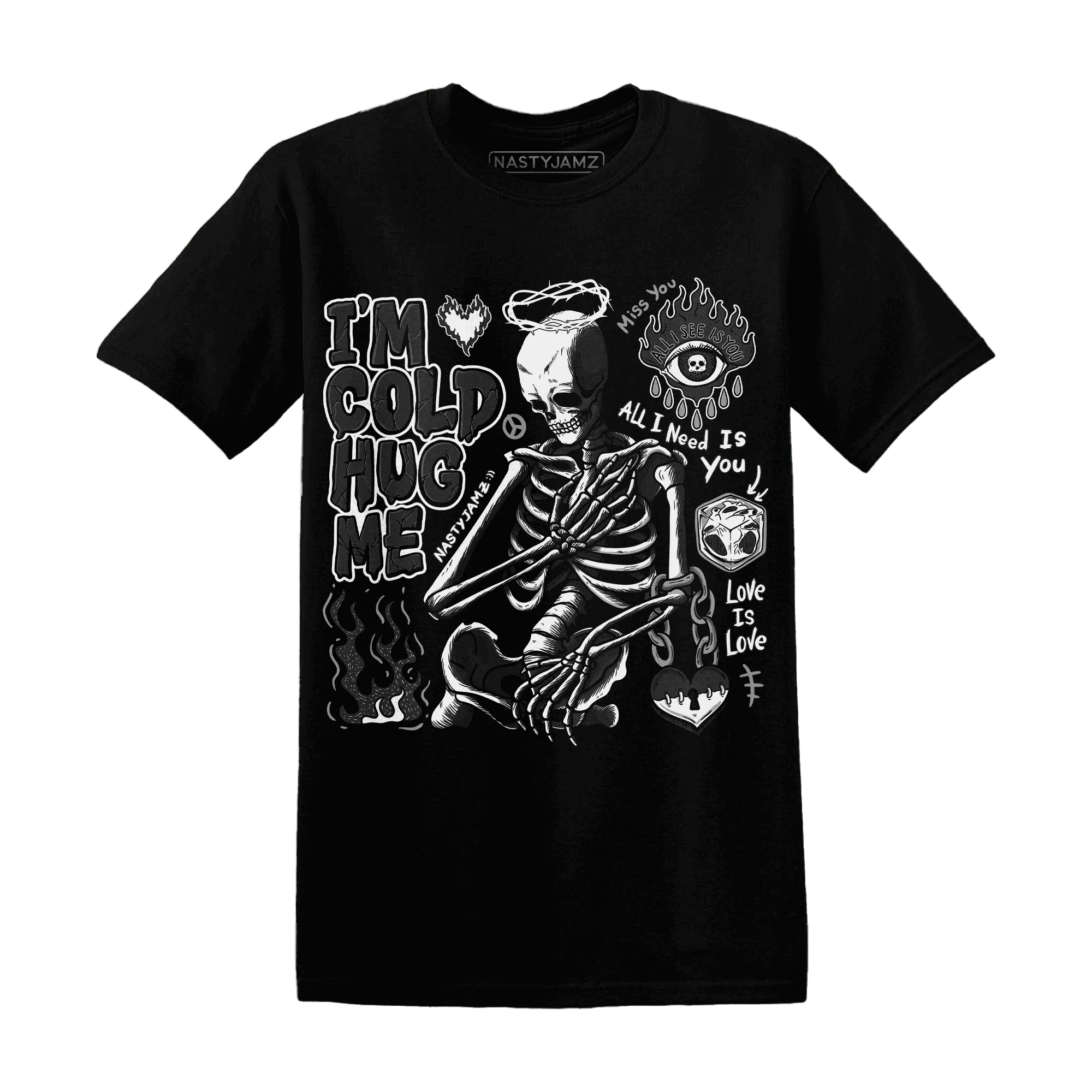 White-Thunder-4s-NastyJamz-T-Shirt-Match-Im-Cold-Hug-Me
