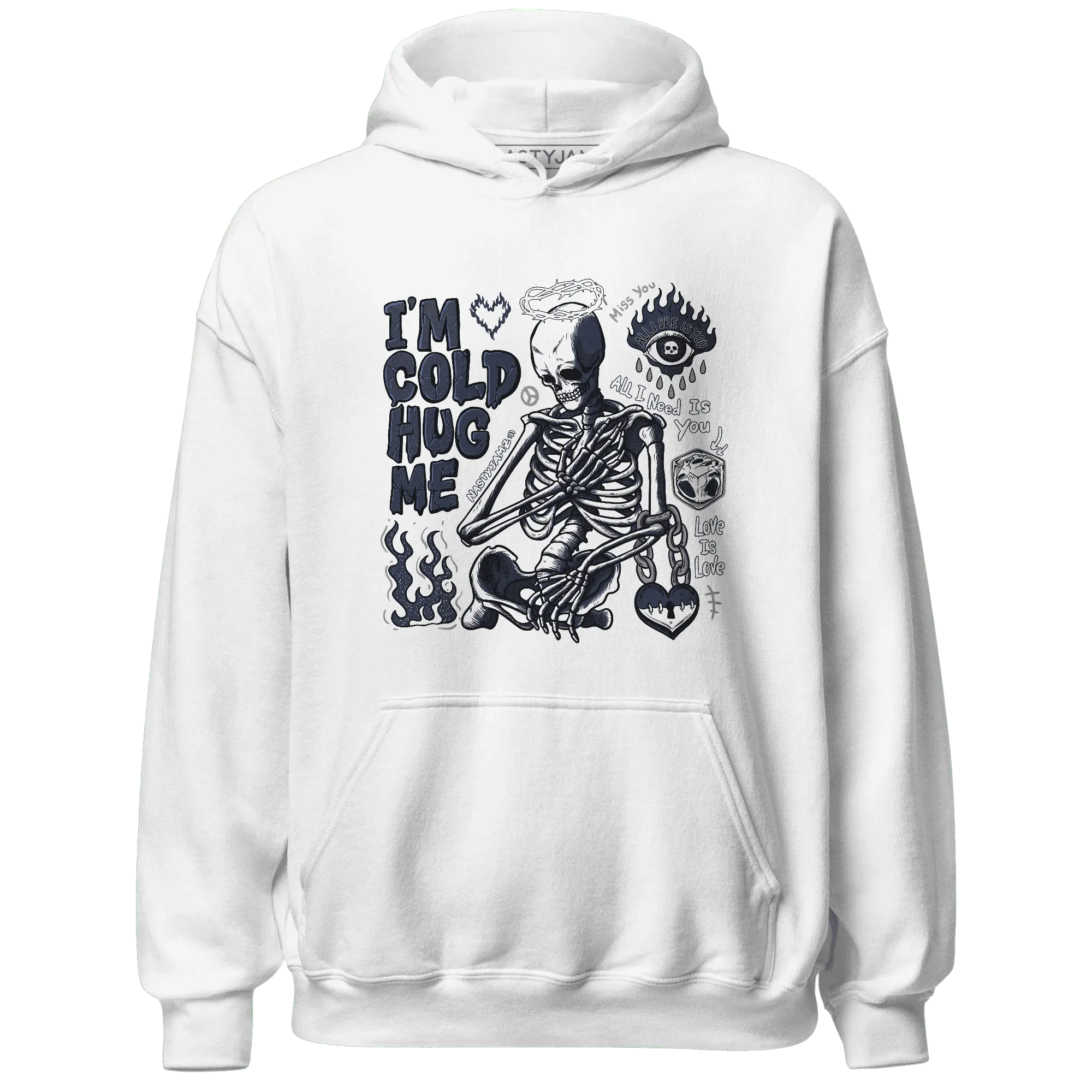 White-Navy-6s-NastyJamz-Hoodie-Match-Im-Cold-Hug-Me