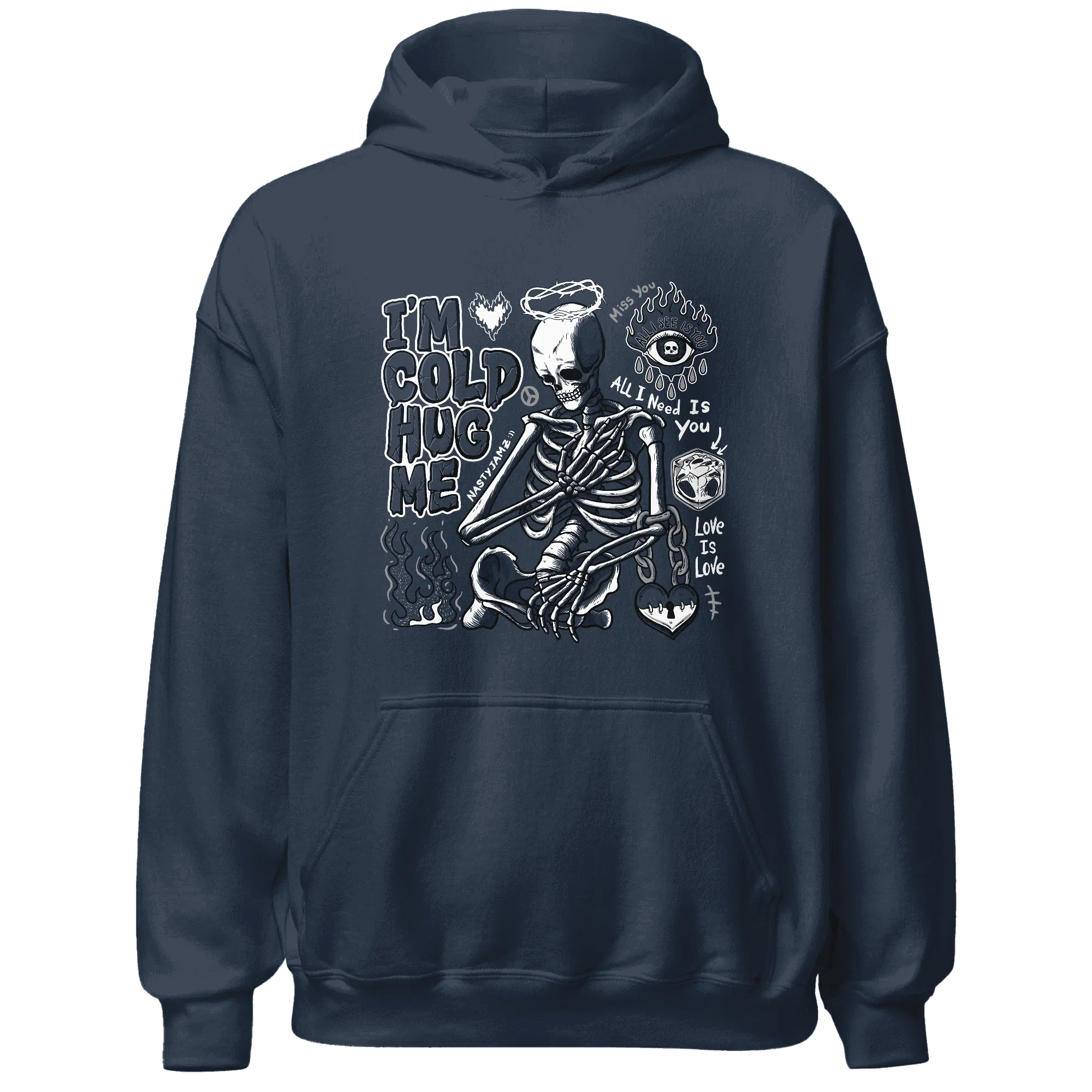 White-Navy-6s-NastyJamz-Hoodie-Match-Im-Cold-Hug-Me