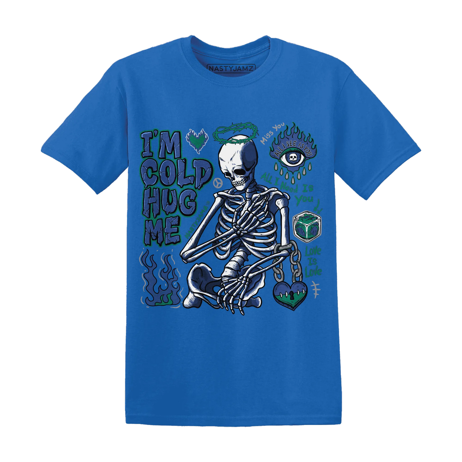 Dunk-Hyper-Royal-Malachite-T-Shirt-Match-Im-Cold-Hug-Me