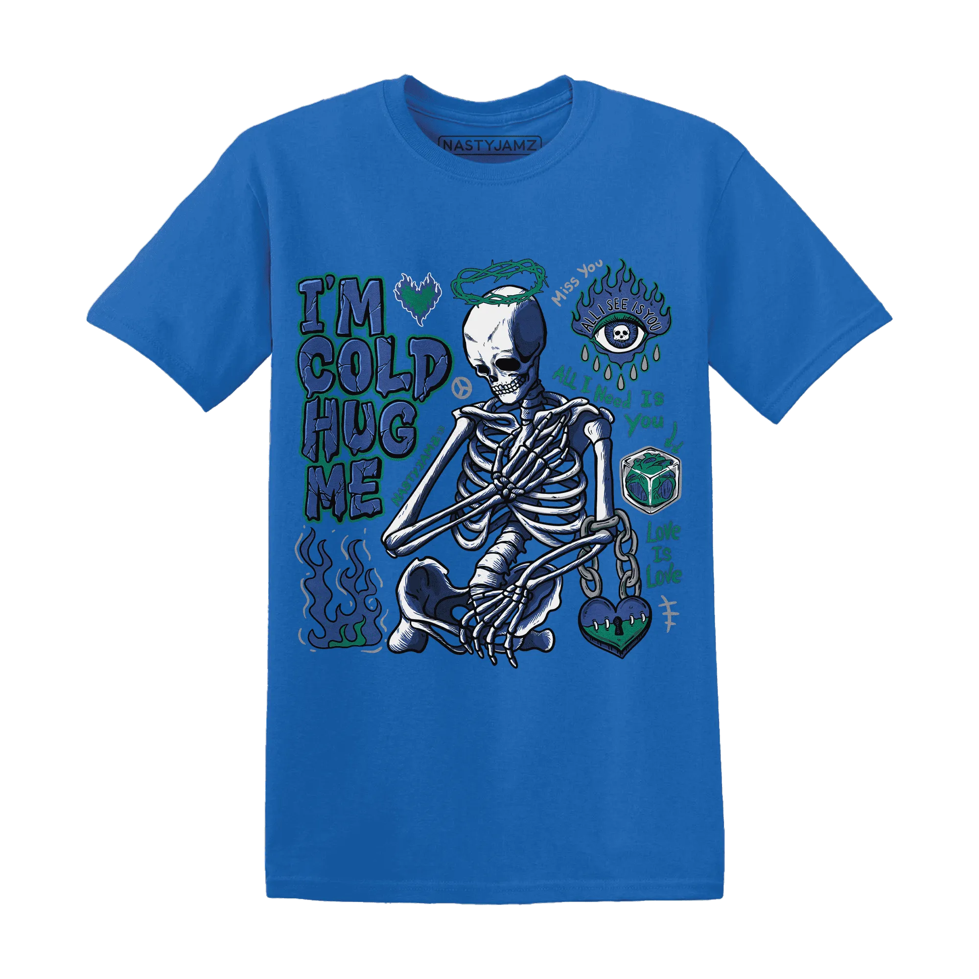 Dunk-Hyper-Royal-Malachite-T-Shirt-Match-Im-Cold-Hug-Me