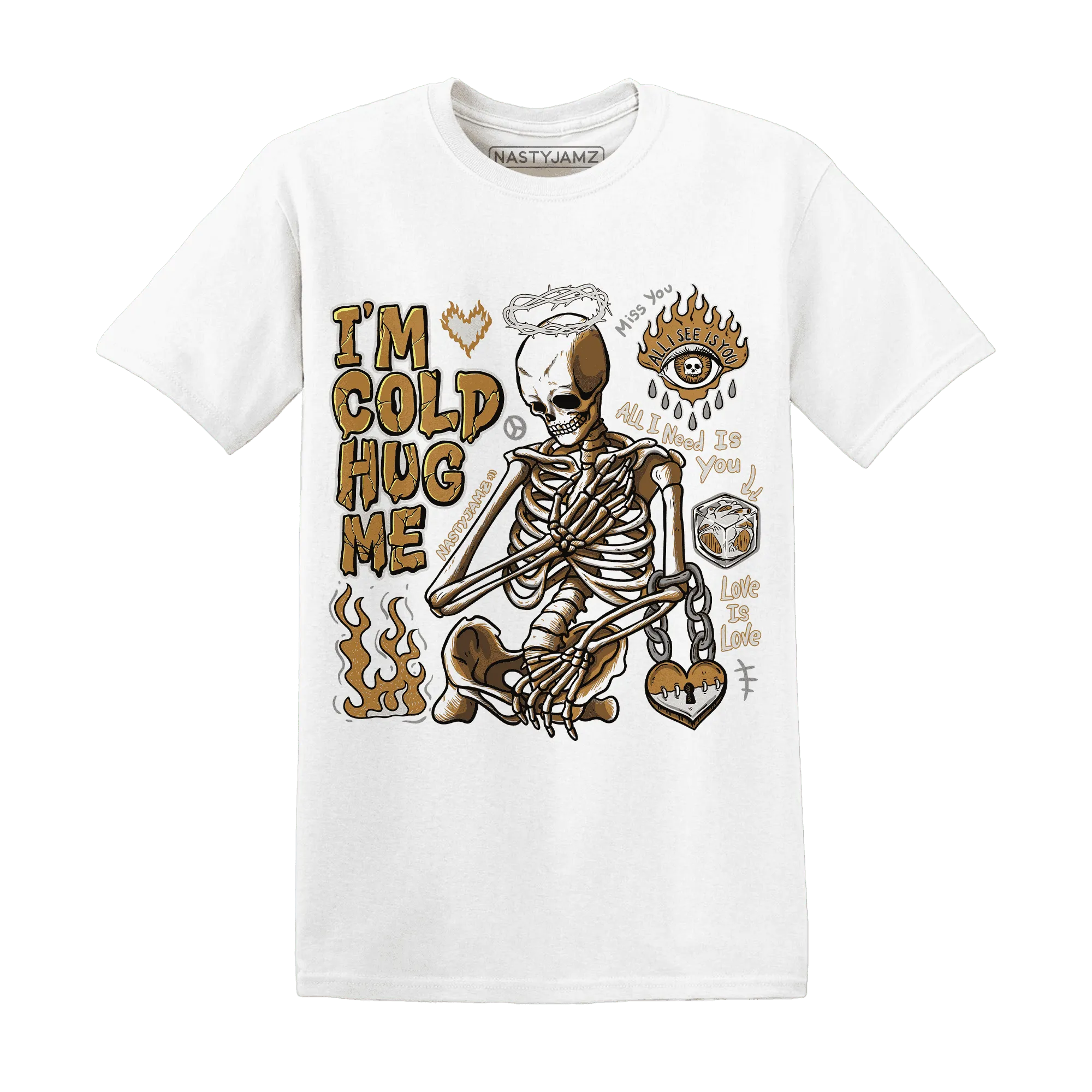 Dunk-Low-Retro-Wheat-Orange-T-Shirt-Match-Im-Cold-Hug-Me