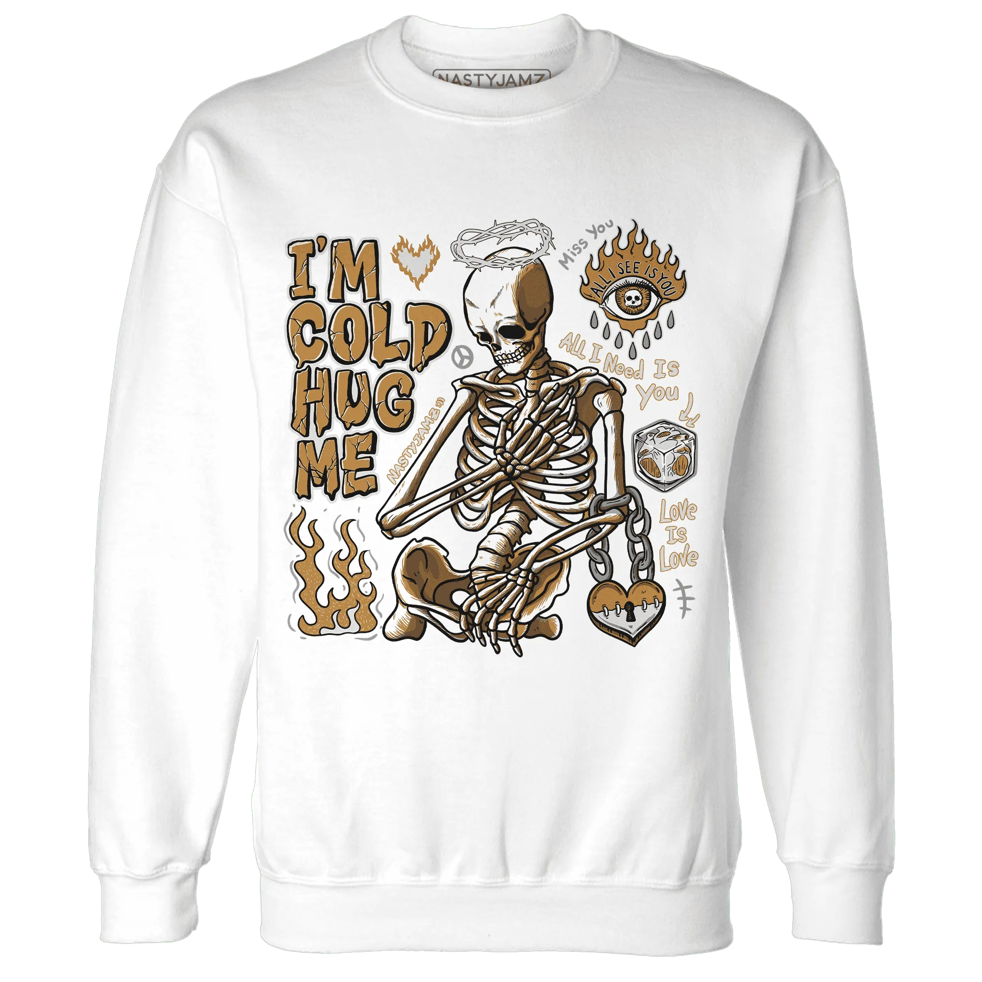 Dunk-Low-Retro-Wheat-Orange-Sweatshirt-Match-Im-Cold-Hug-Me