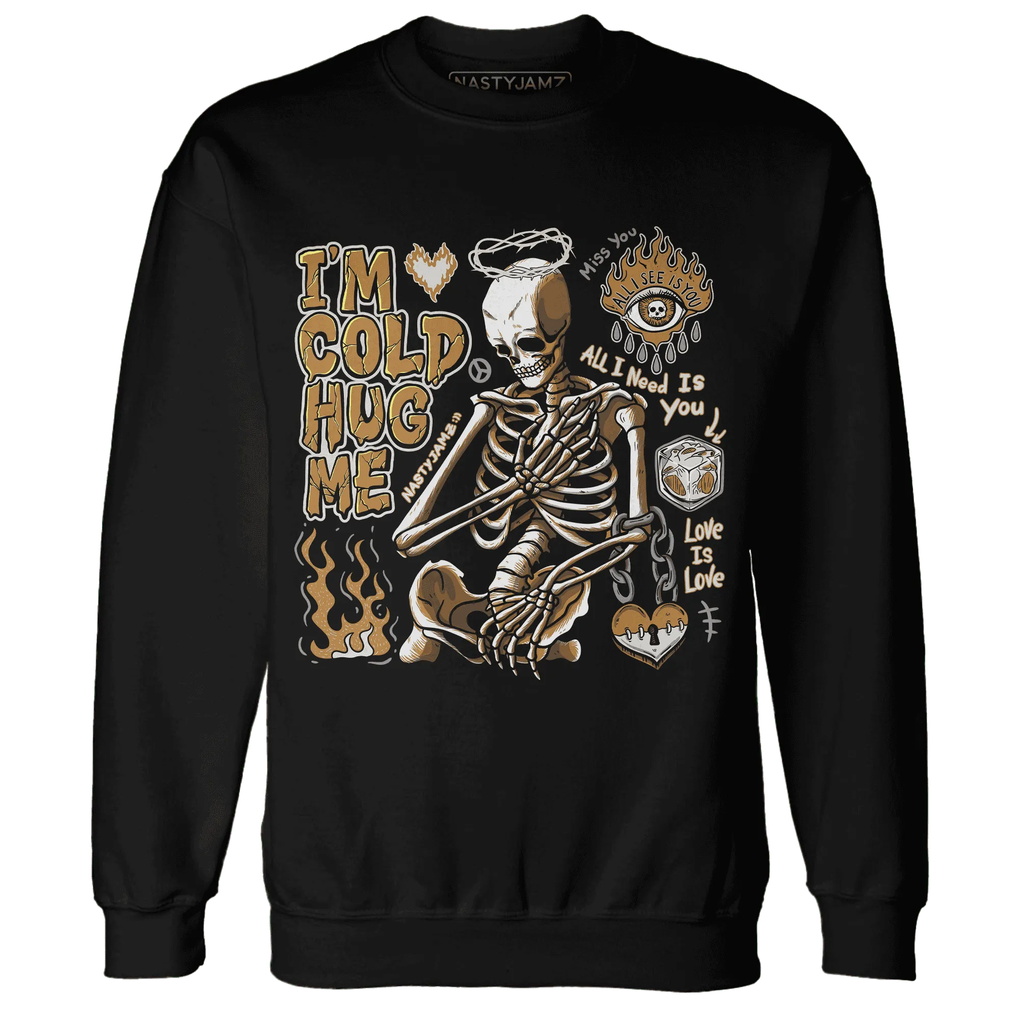 Dunk-Low-Retro-Wheat-Orange-Sweatshirt-Match-Im-Cold-Hug-Me