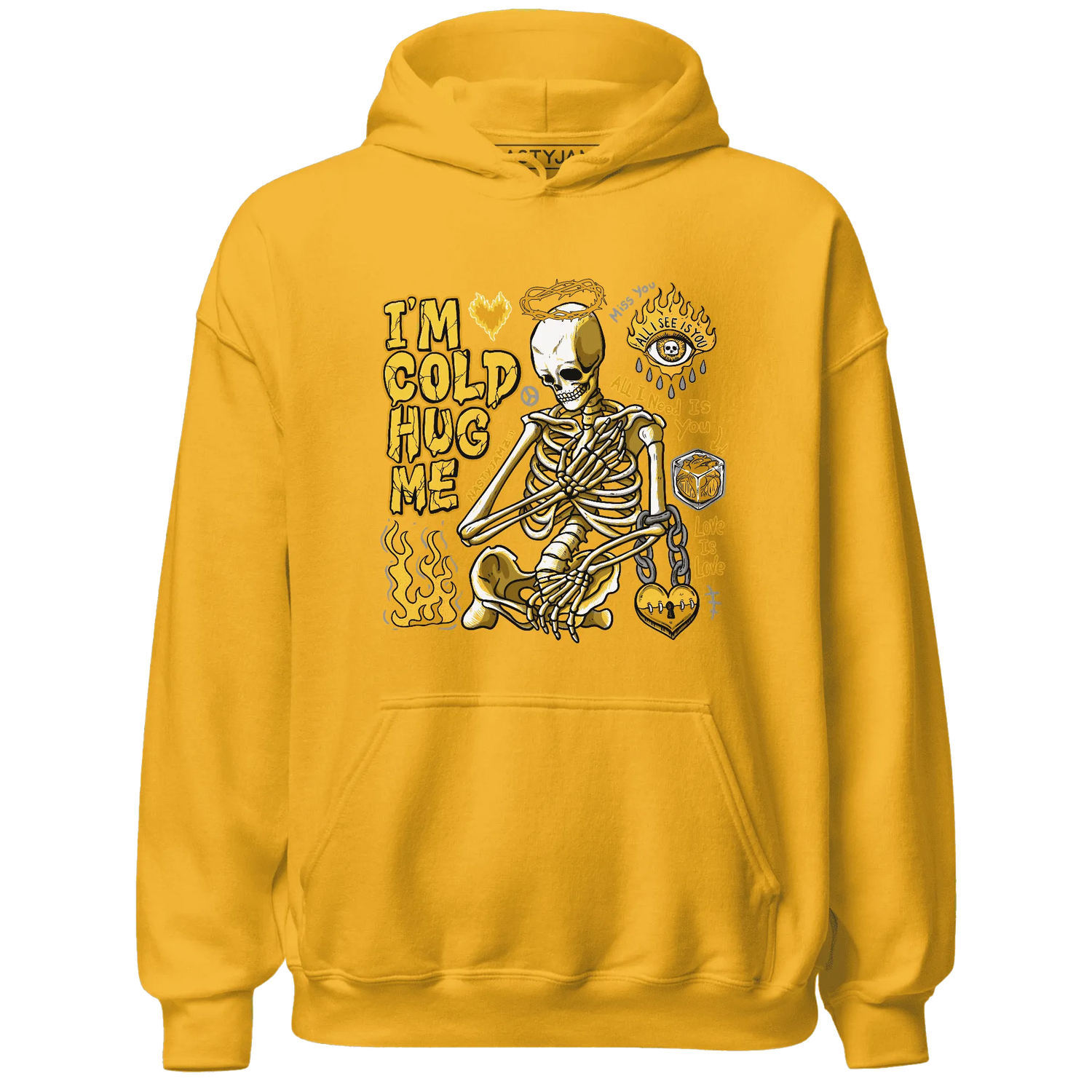 Yellow-Ochre-6s-NastyJamz-Hoodie-Match-Im-Cold-Hug-Me