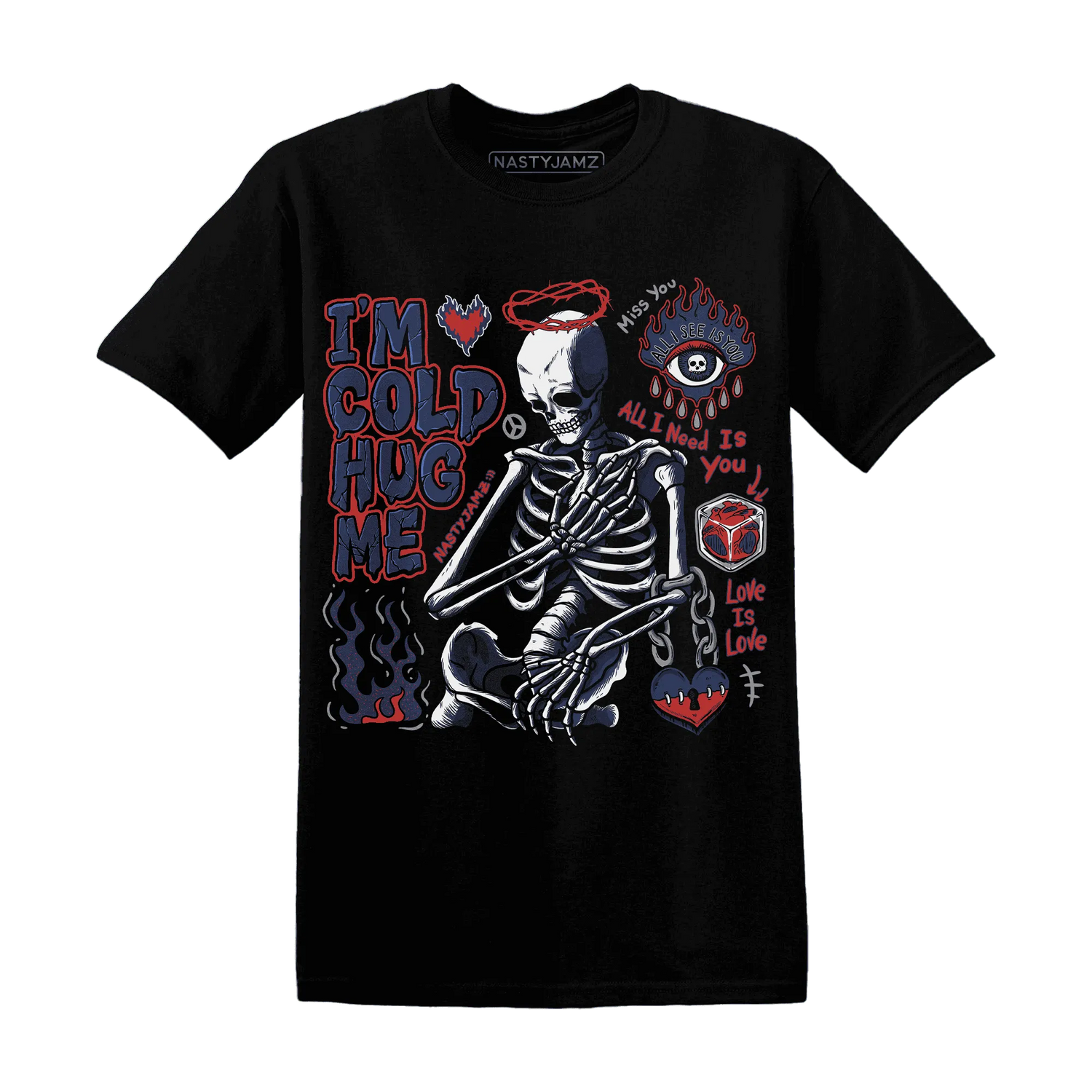 VaporMax-Air-Plus-Midnight-Navy-Gold-Black-NastyJamz-T-Shirt-Match-Im-Cold-Hug-Me