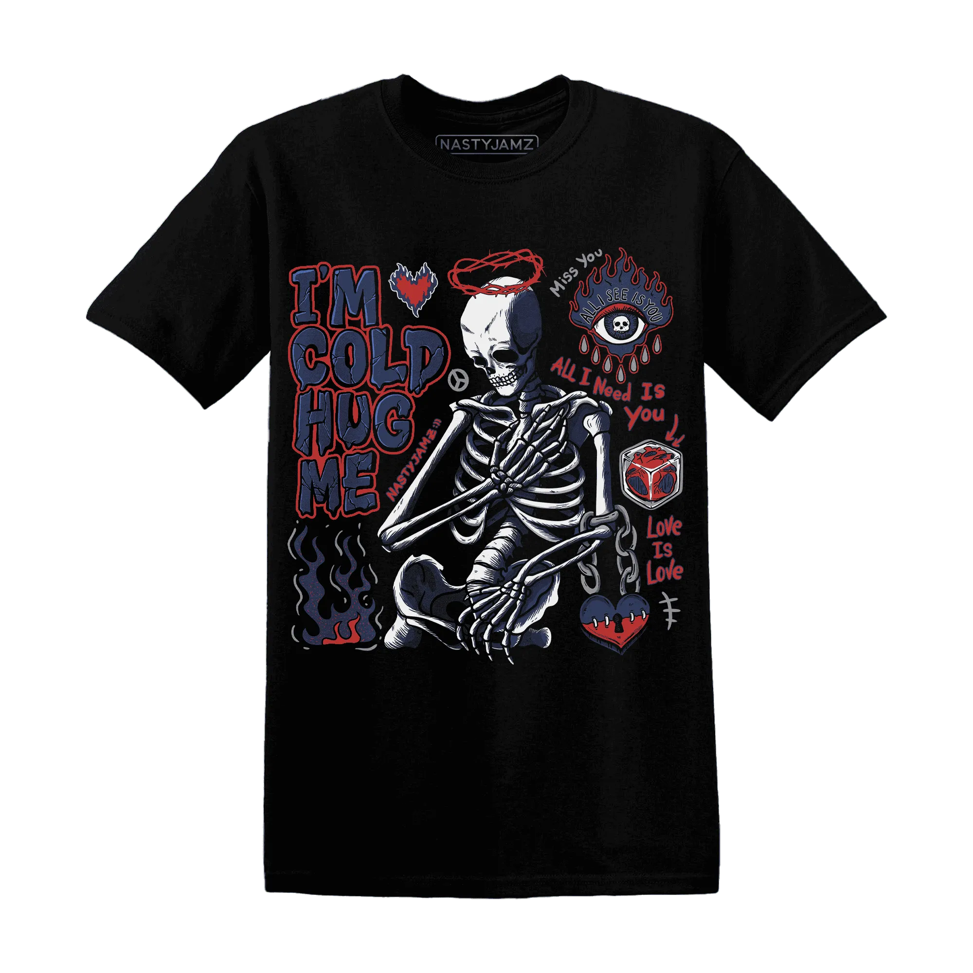 VaporMax-Air-Plus-Midnight-Navy-Gold-Black-NastyJamz-T-Shirt-Match-Im-Cold-Hug-Me