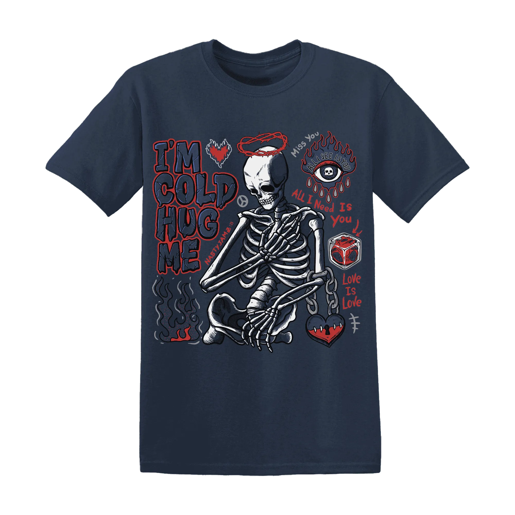 VaporMax-Air-Plus-Midnight-Navy-Gold-Black-NastyJamz-T-Shirt-Match-Im-Cold-Hug-Me