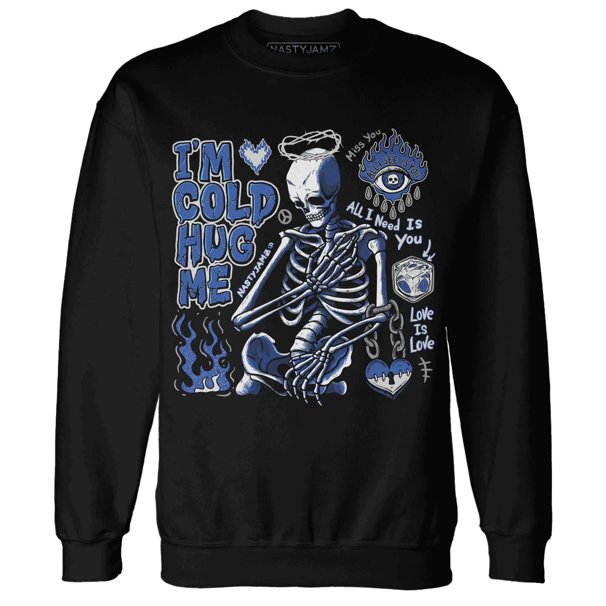 VaporMax-Game-Royal-Blue-NastyJamz-Sweatshirt-Match-Im-Cold-Hug-Me