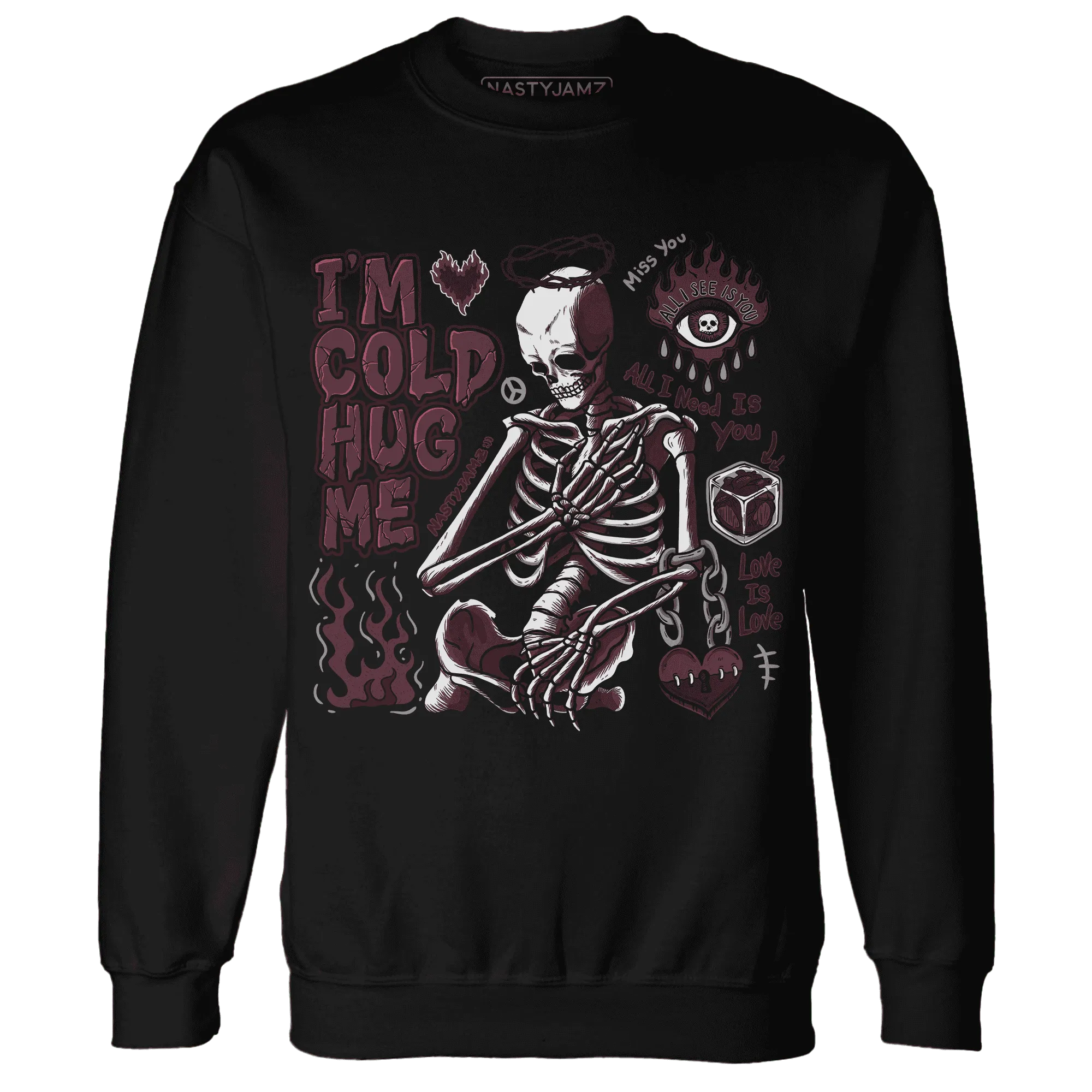 VaporMax-Night-Burgundy-NastyJamz-Sweatshirt-Match-Im-Cold-Hug-Me