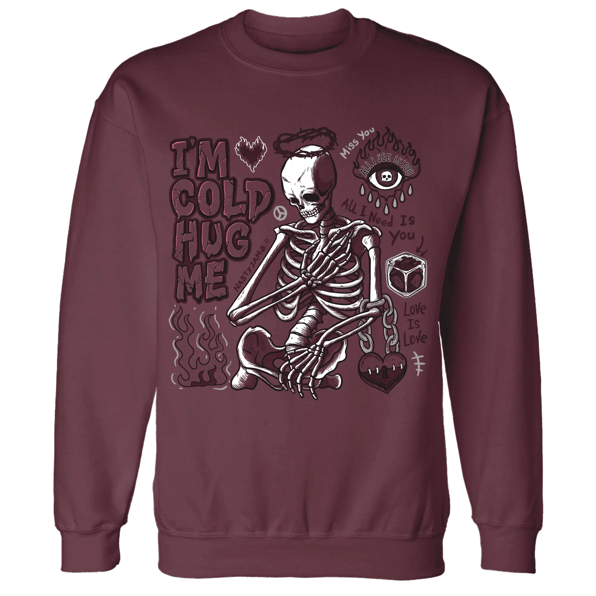 VaporMax-Night-Burgundy-NastyJamz-Sweatshirt-Match-Im-Cold-Hug-Me