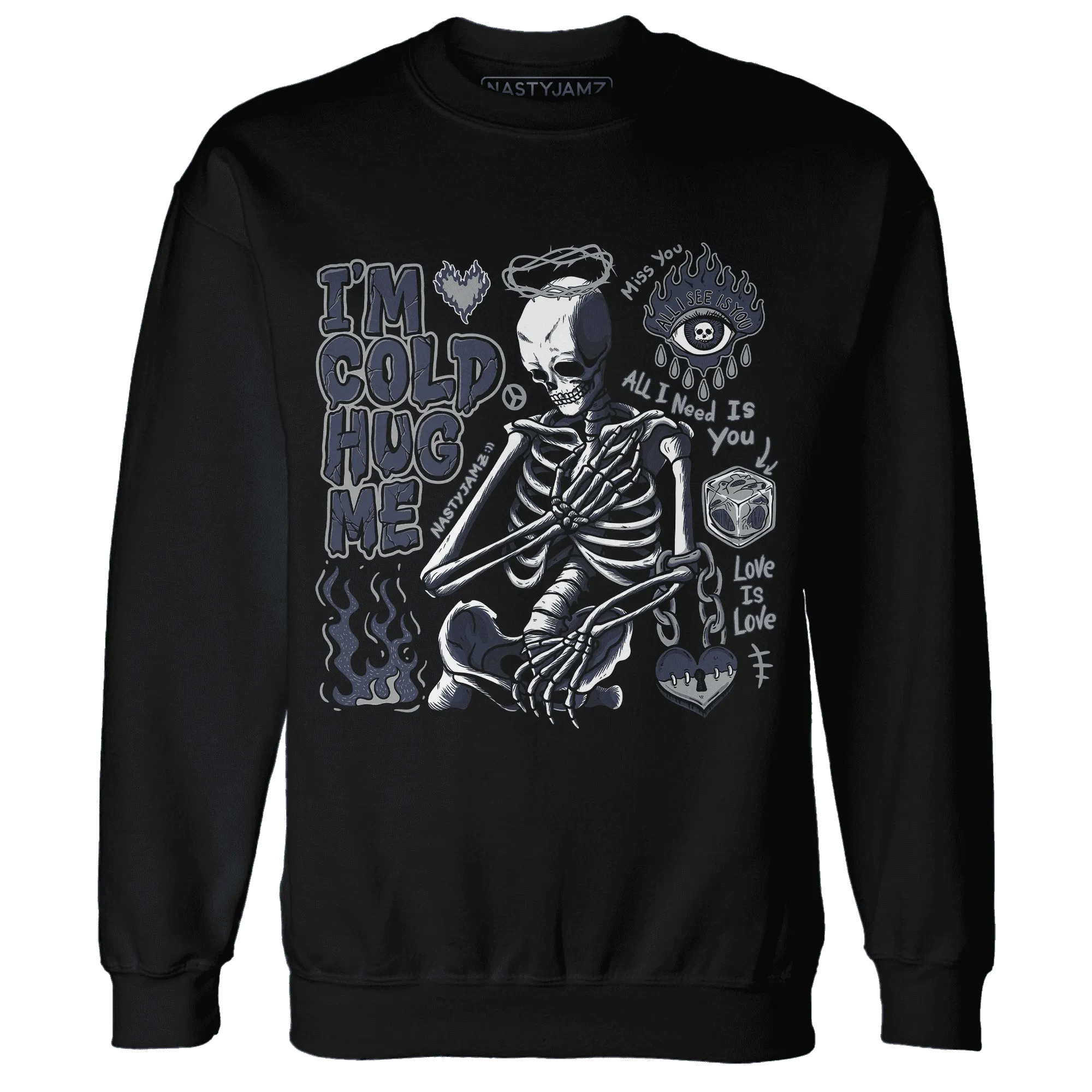 VaporMax-Plus-Midnight-Navy-White-Metallic-Silver-Sweatshirt-Match-Im-Cold-Hug-Me