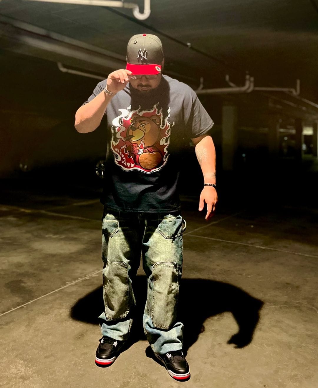 NastyJamz Bred Reimagined 4s T-Shirt Match BER Burn Fear