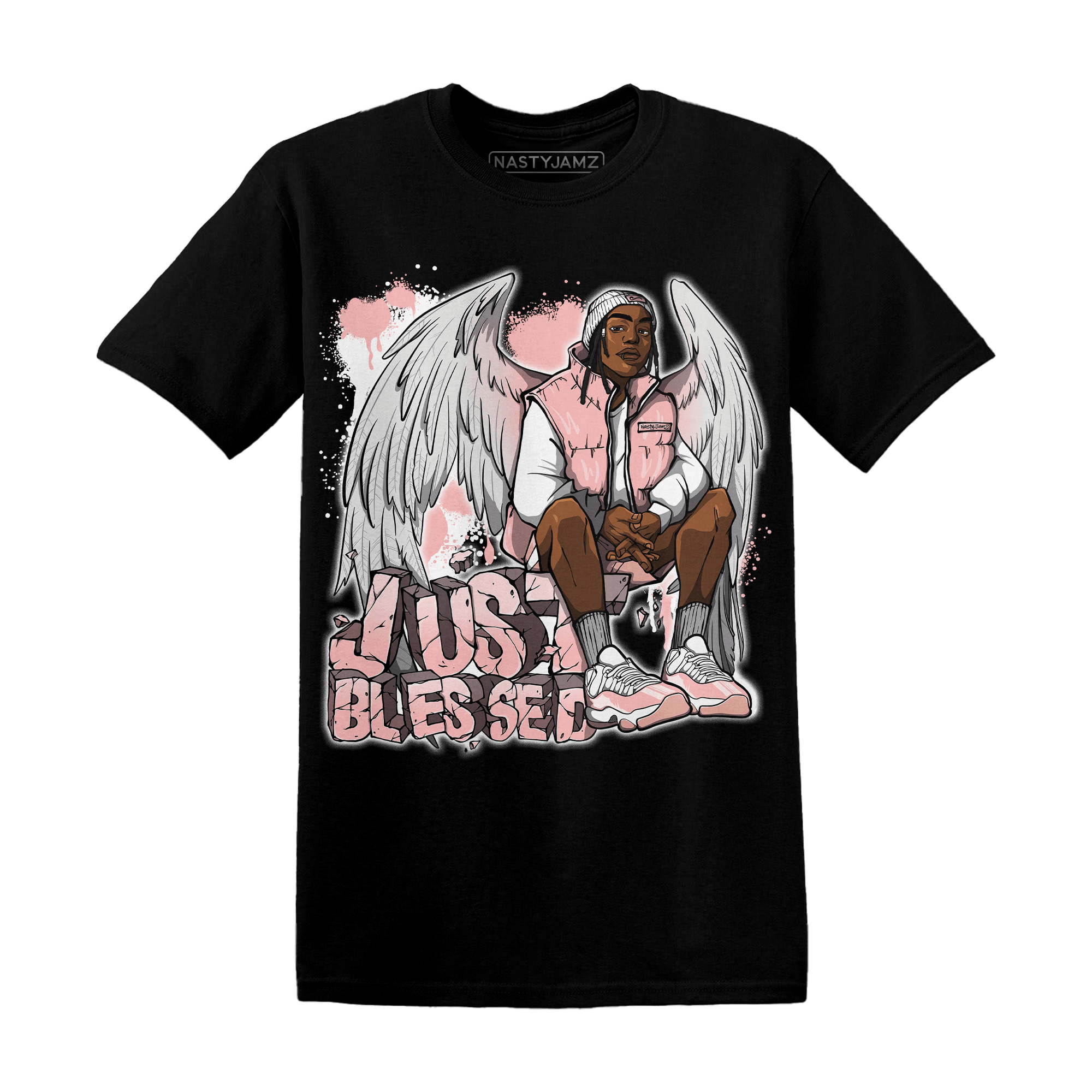 Low Legend Pink 11s T Shirt Match Just Blessed - NastyJamz