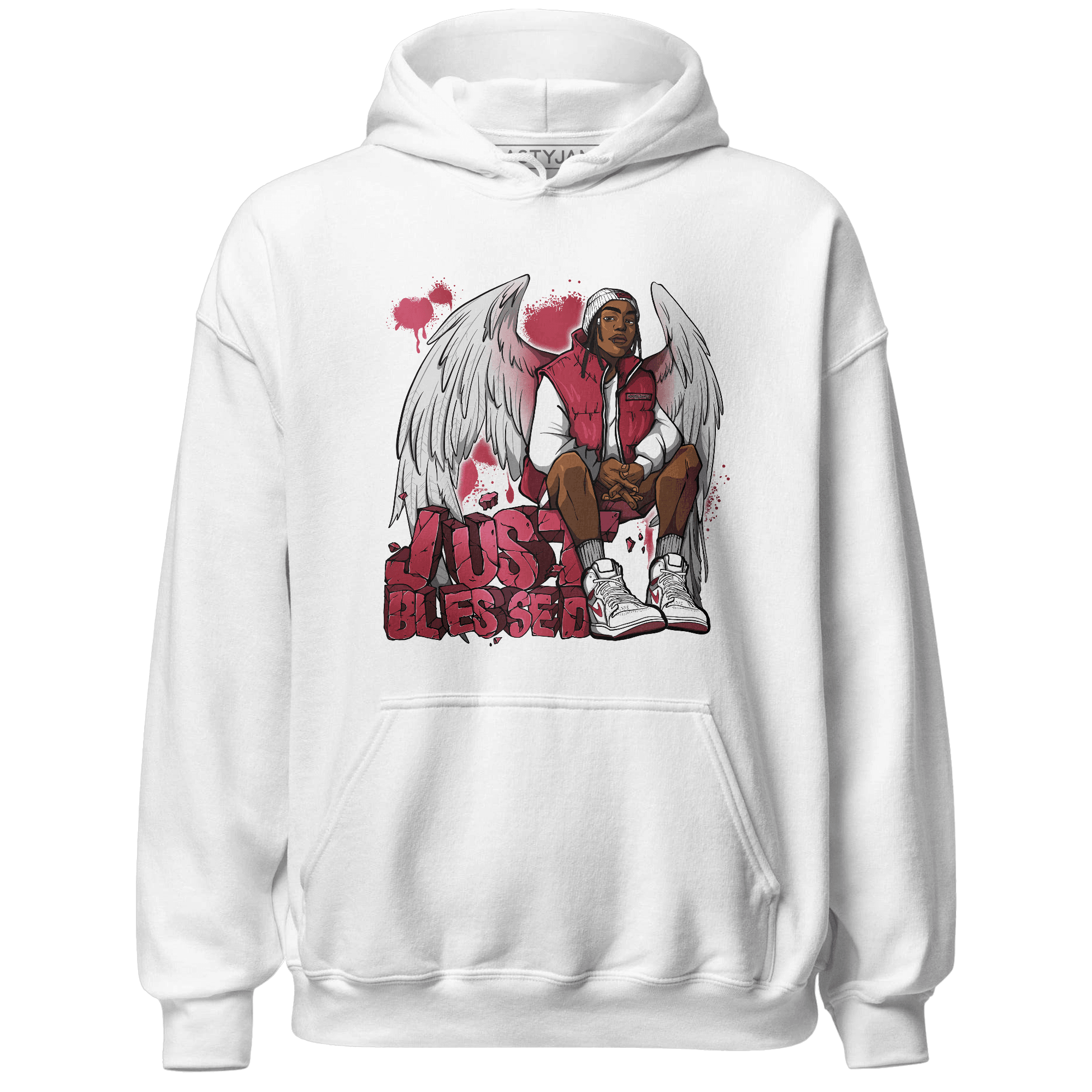 High 85 Metallic Burgundy 1s Hoodie Match Just Blessed - NastyJamz