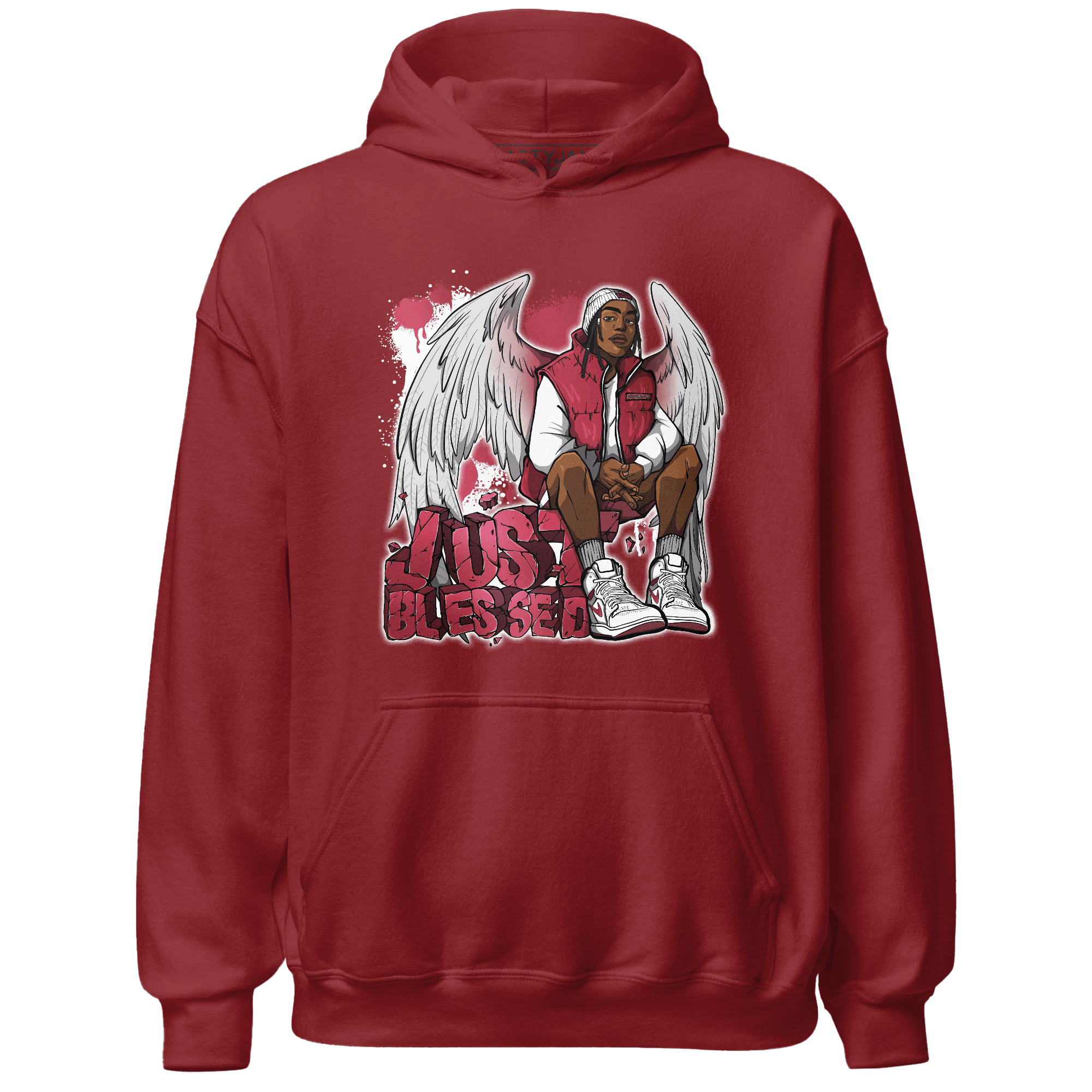 High 85 Metallic Burgundy 1s Hoodie Match Just Blessed - NastyJamz