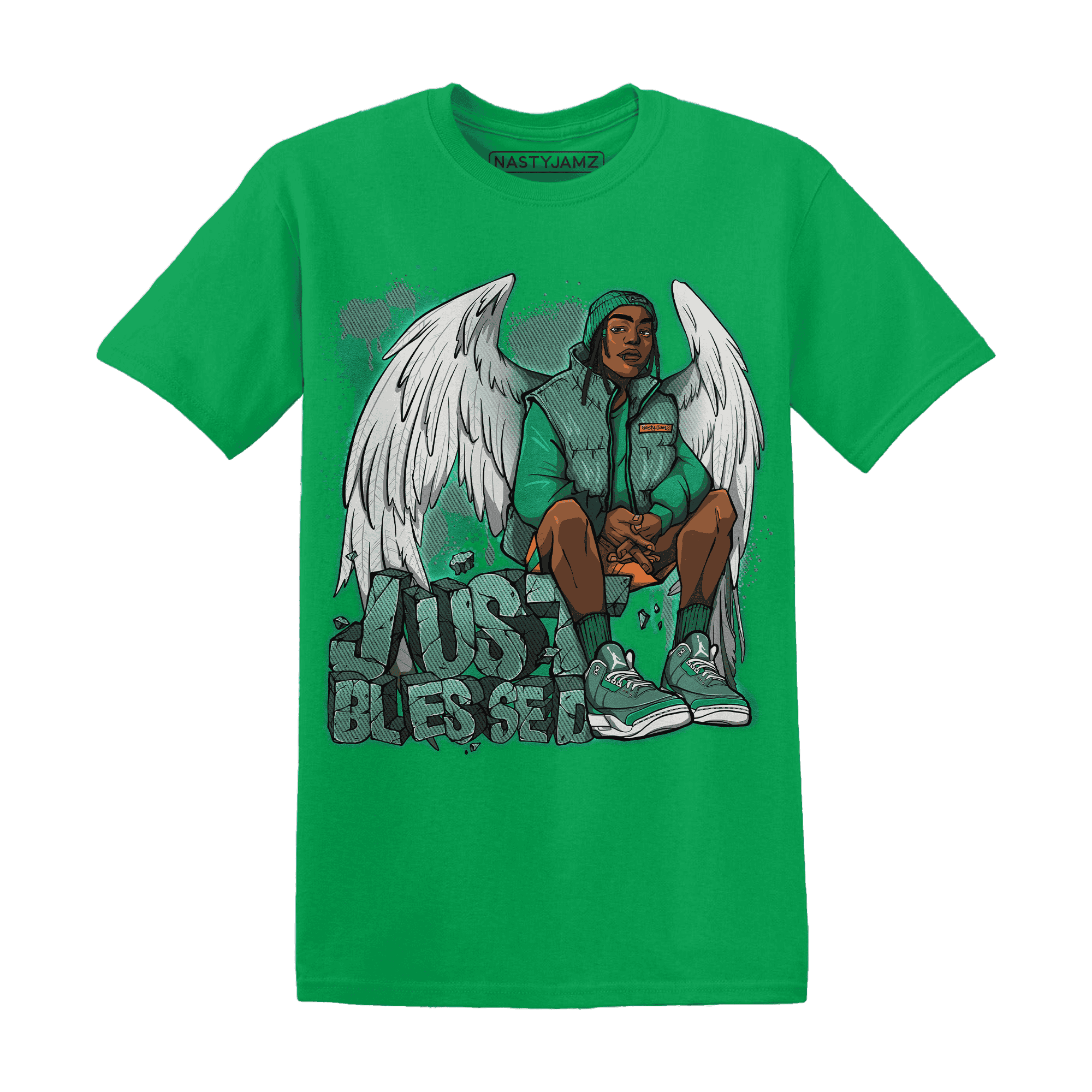 Nina CN Abney 3s T Shirt Match Just Blessed - NastyJamz