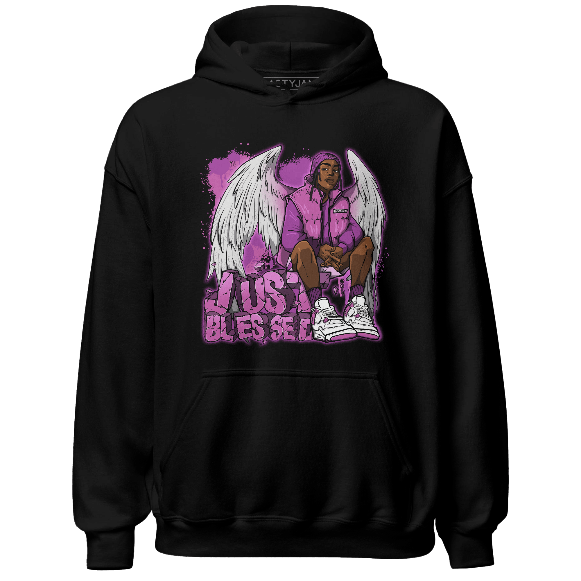 GS Hyper Violet 4s Hoodie Match Just Blessed - NastyJamz