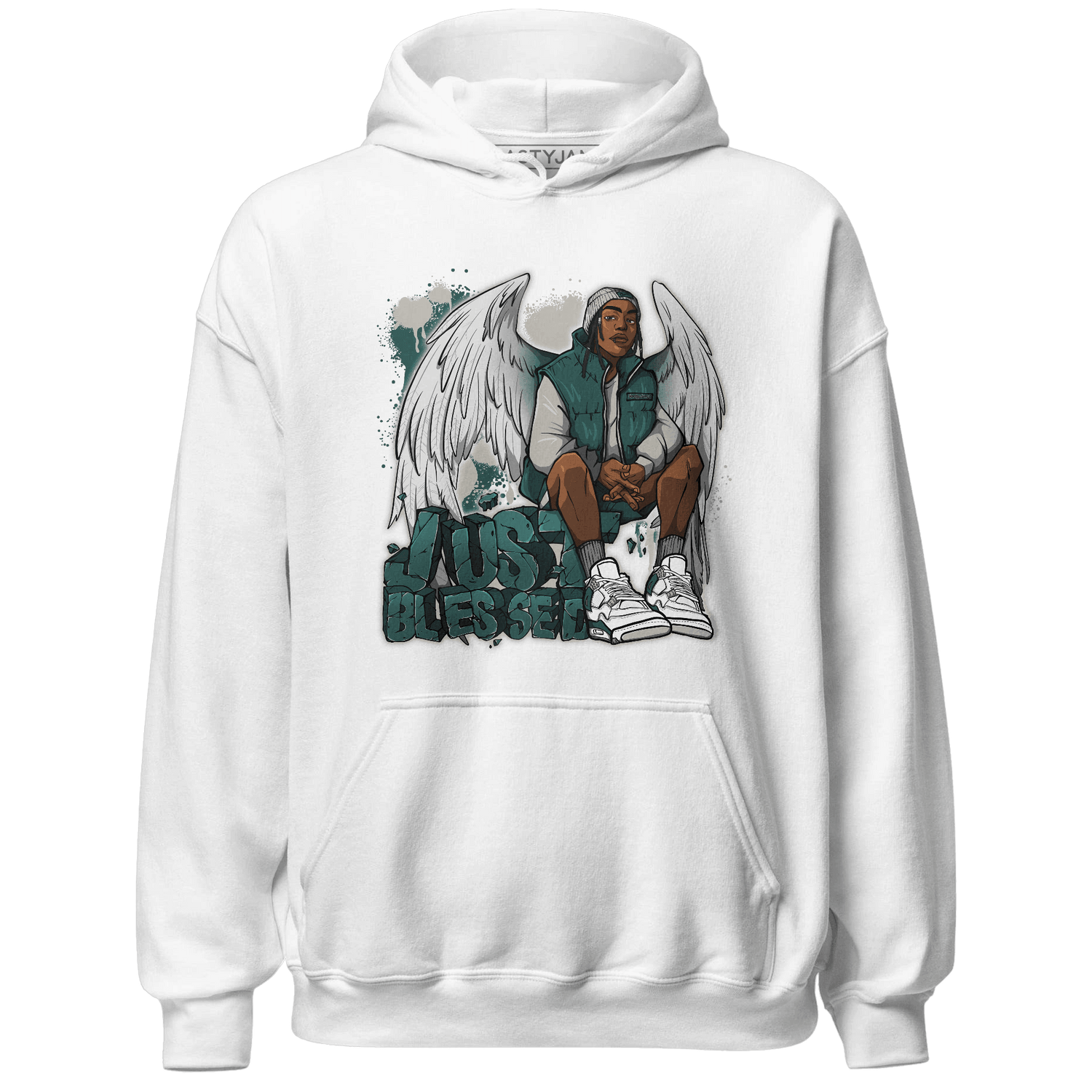Oxidized Green 4s Hoodie Match Just Blessed - NastyJamz