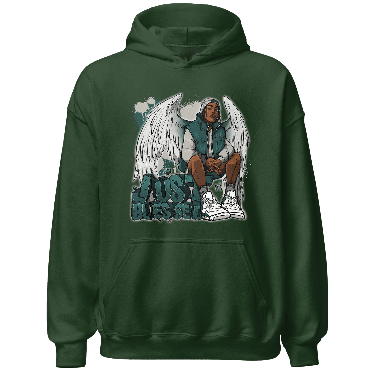 Oxidized Green 4s Hoodie Match Just Blessed - NastyJamz