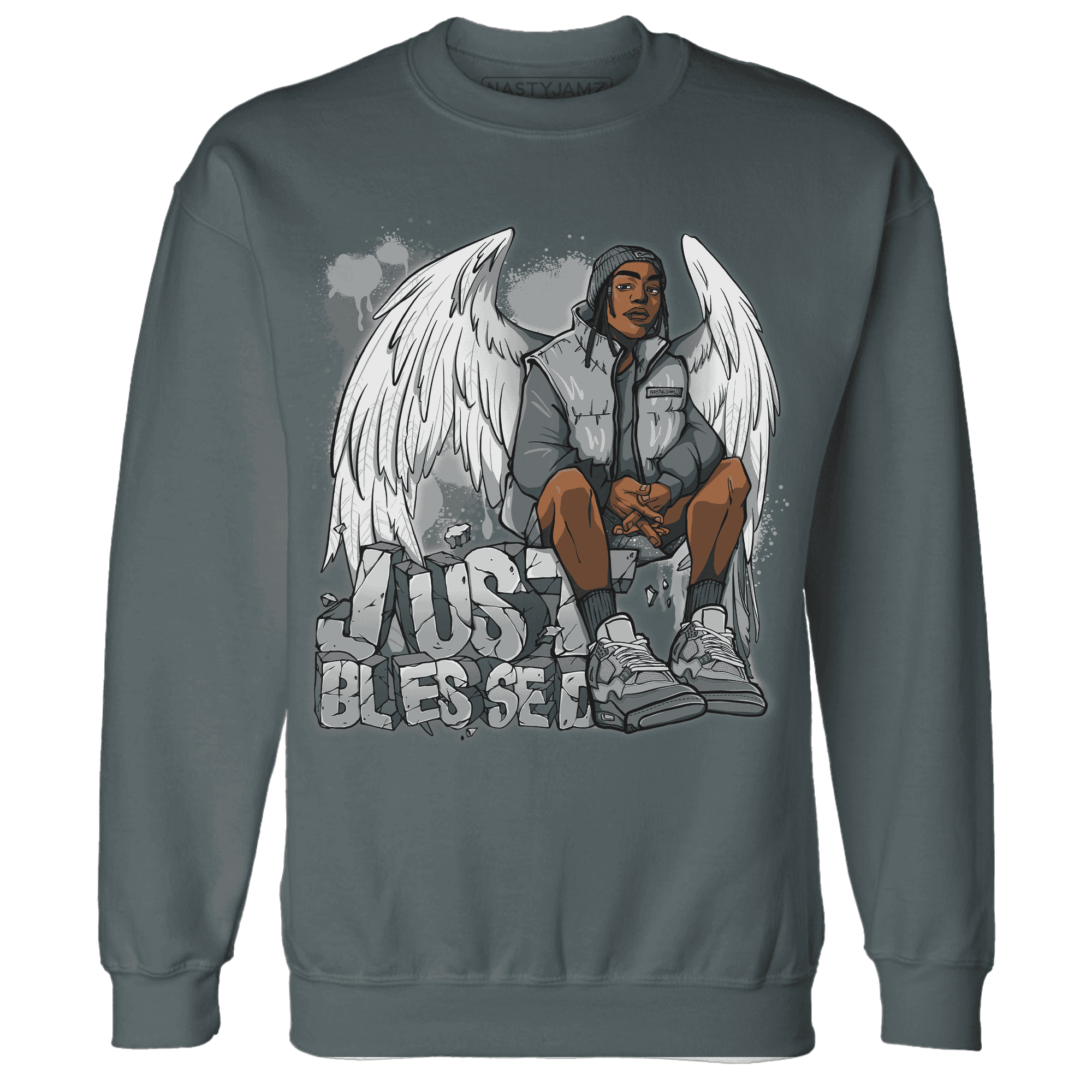 Paris Olympicsss 4s Sweatshirt Match Just Blessed - NastyJamz