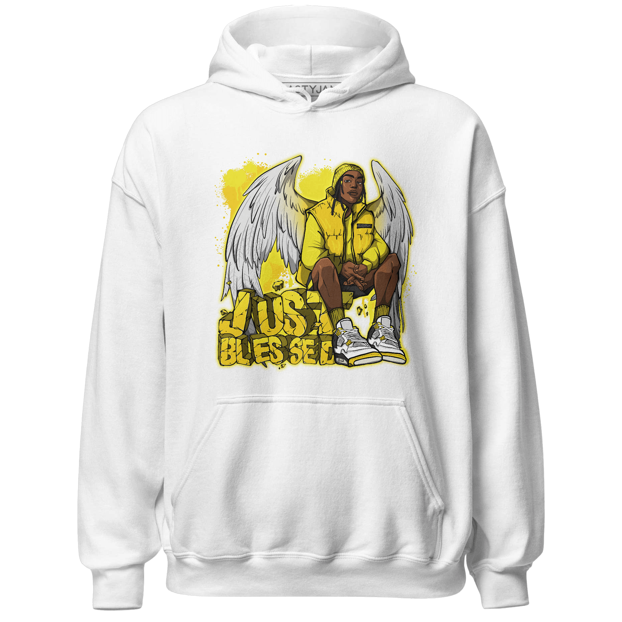 Vivid Sulfur 4s Hoodie Match Just Blessed - NastyJamz