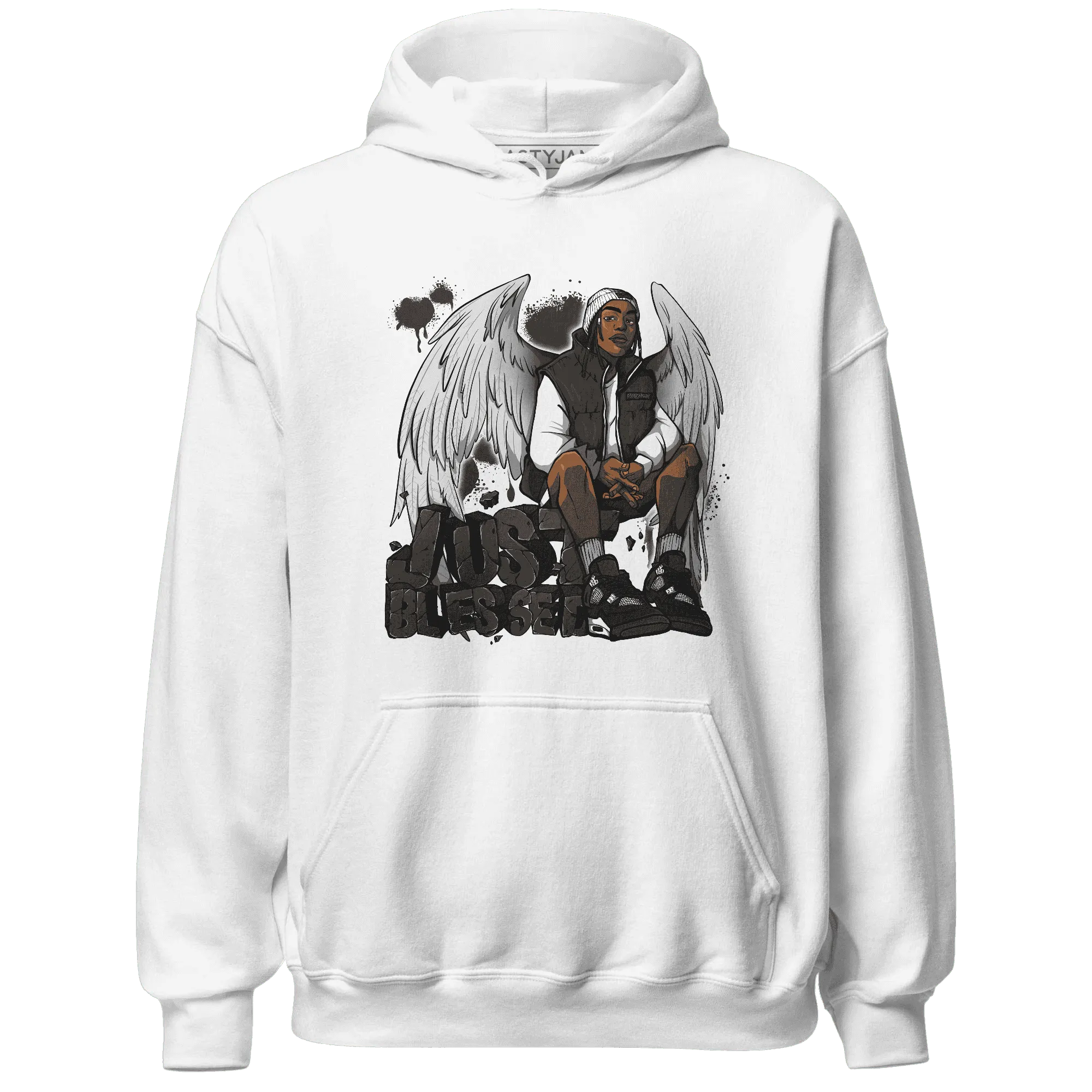 White-Thunder-4s-Hoodie-Match-Just-Blessed
