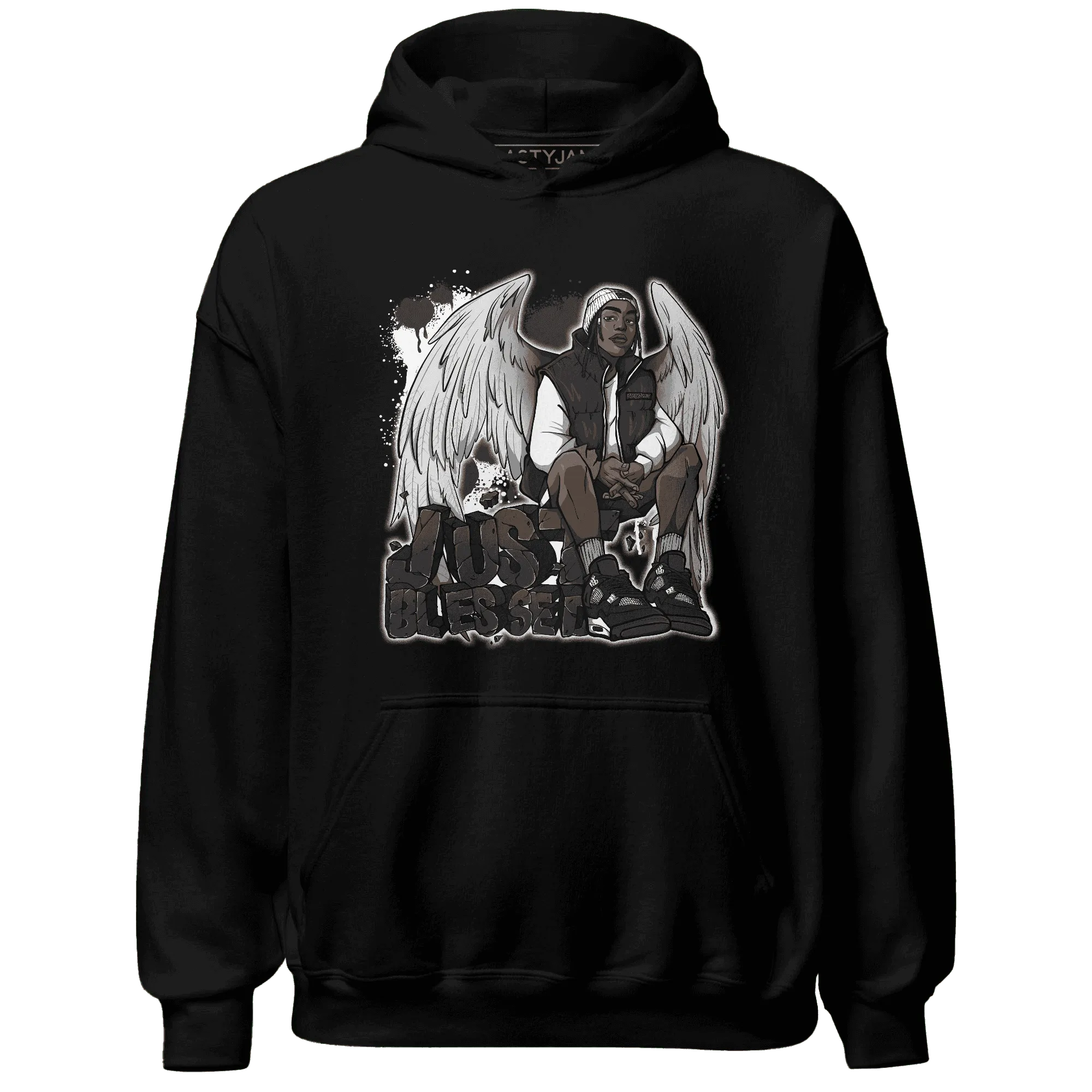 White-Thunder-4s-Hoodie-Match-Just-Blessed