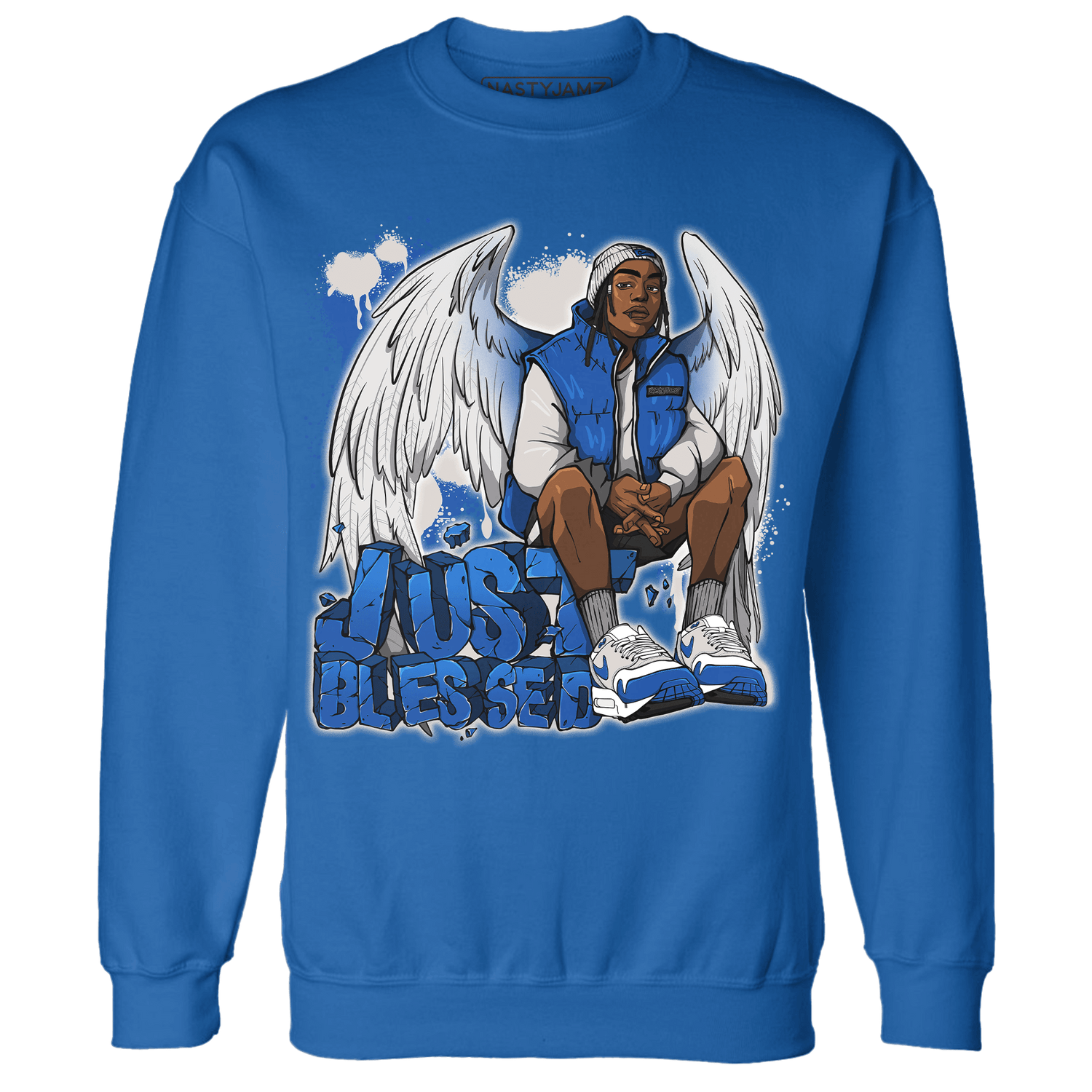 Air Max 1 86 Royal Sweatshirt Match Just Blessed - NastyJamz