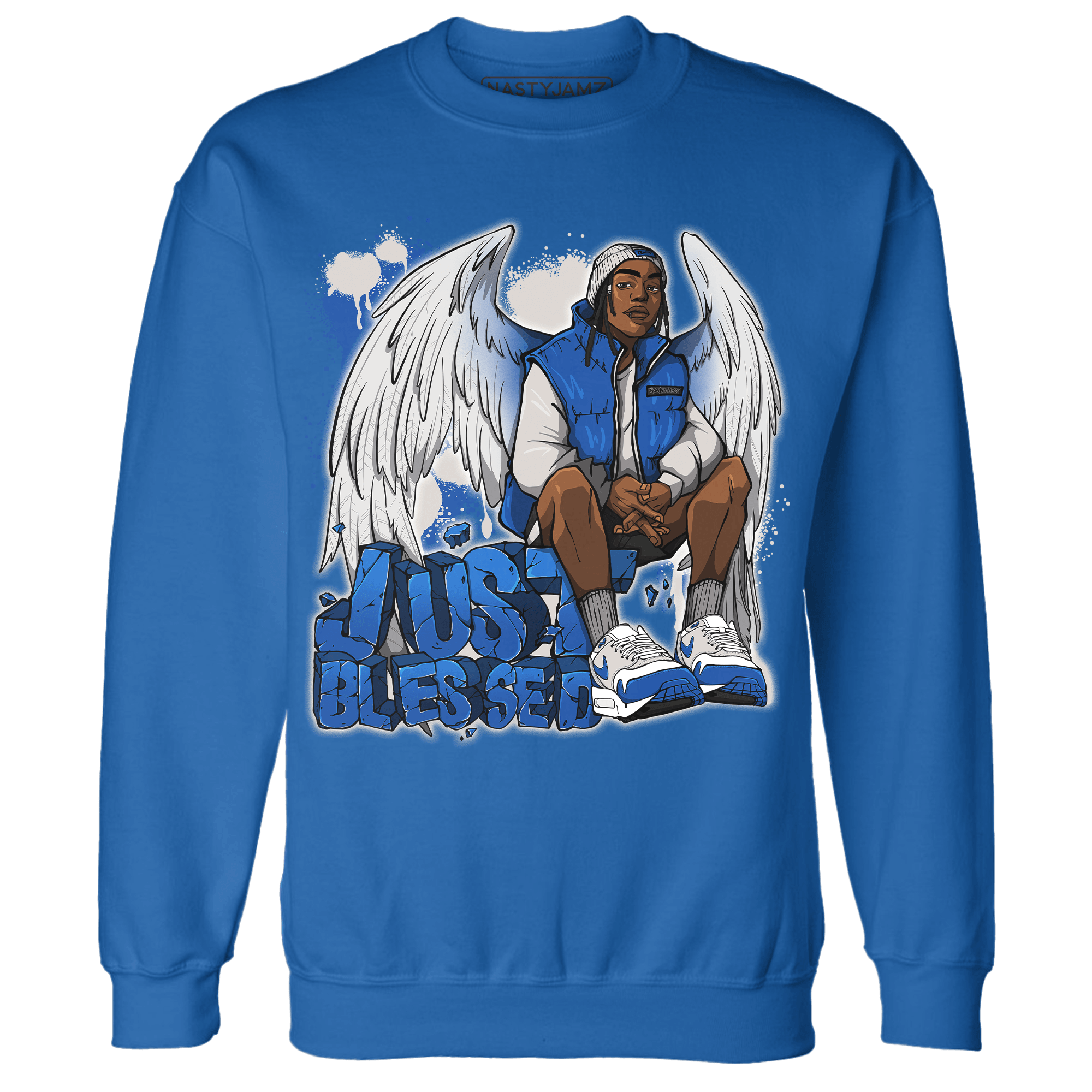 Air Max 1 86 Royal Sweatshirt Match Just Blessed - NastyJamz