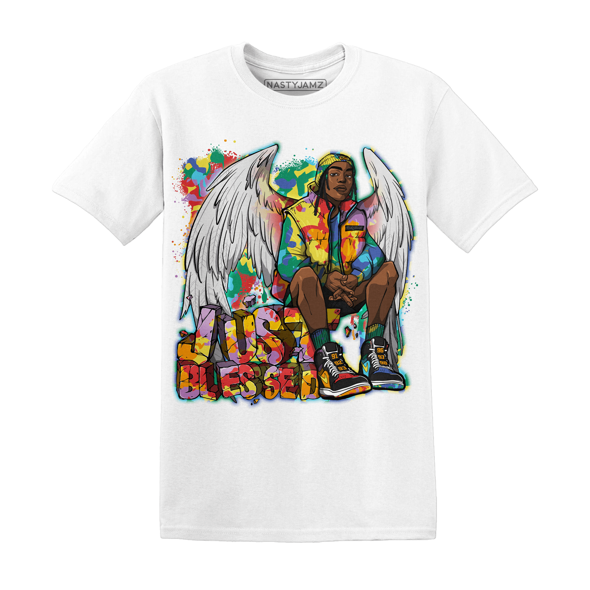 Mid GS Six Championships 1s T Shirt Match Just Blessed - NastyJamz