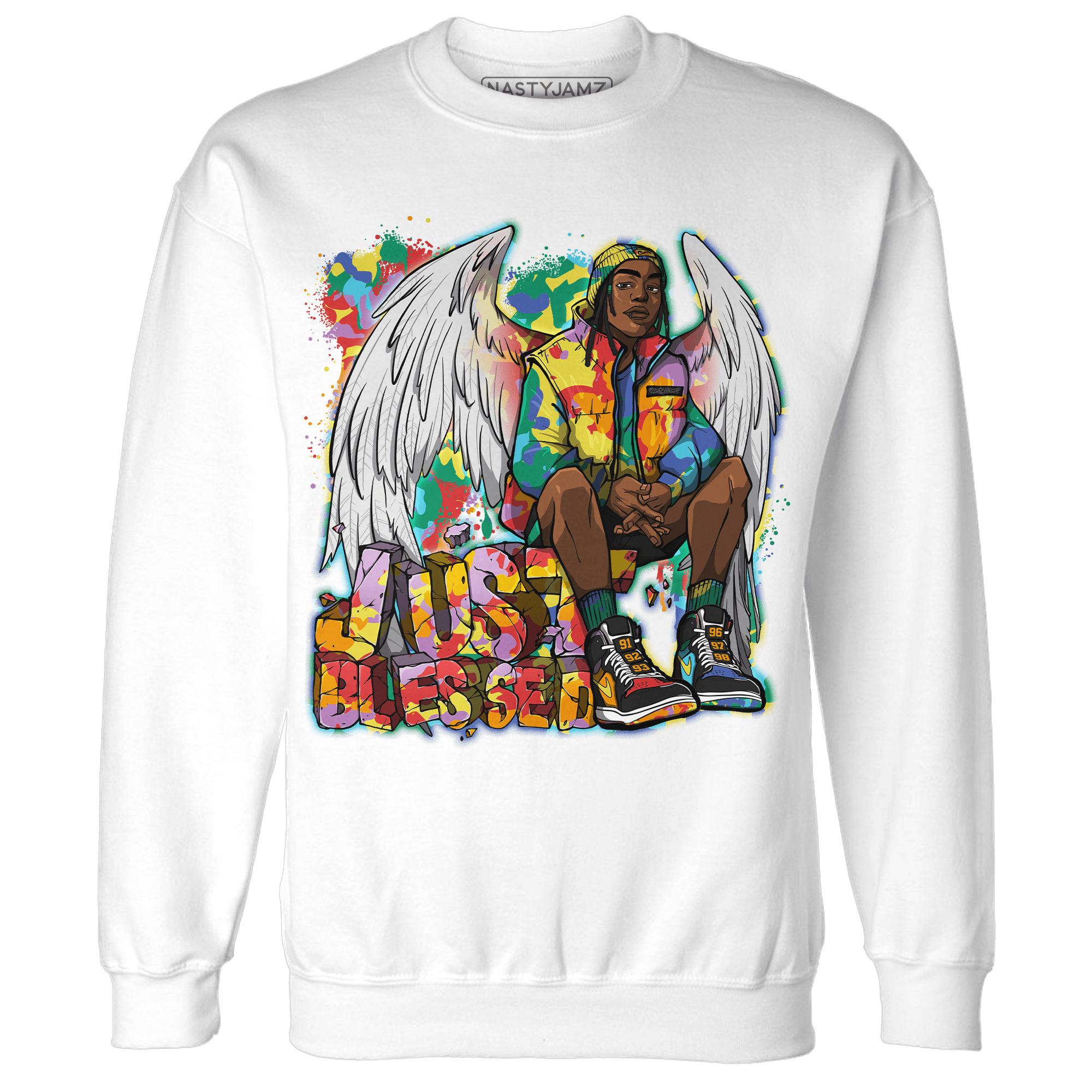 Mid GS Six Championships 1s Sweatshirt Match Just Blessed - NastyJamz