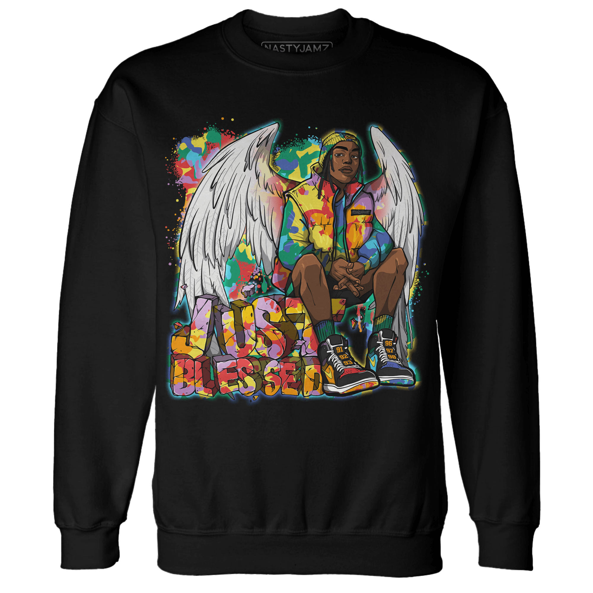 Mid GS Six Championships 1s Sweatshirt Match Just Blessed - NastyJamz