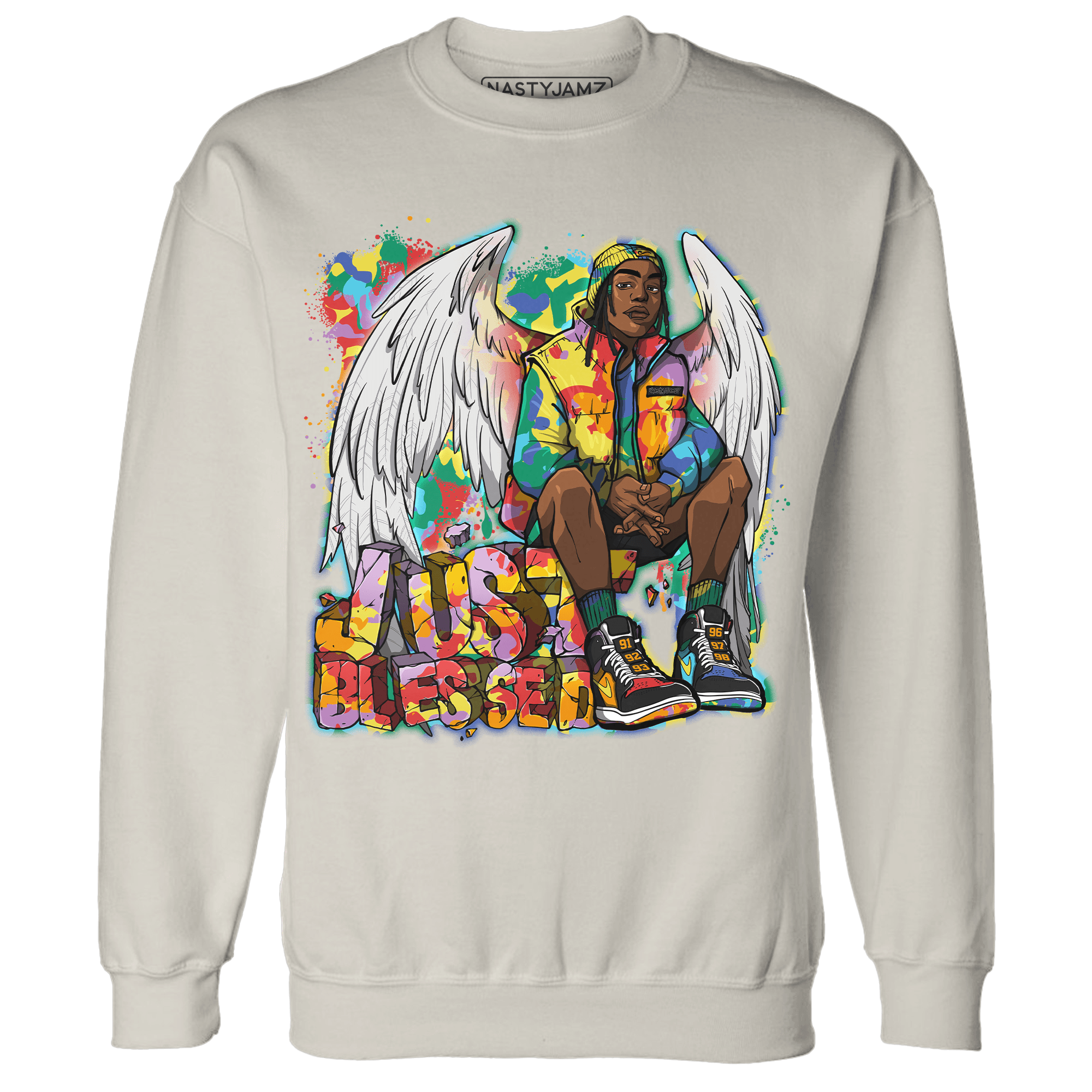 Mid GS Six Championships 1s Sweatshirt Match Just Blessed - NastyJamz