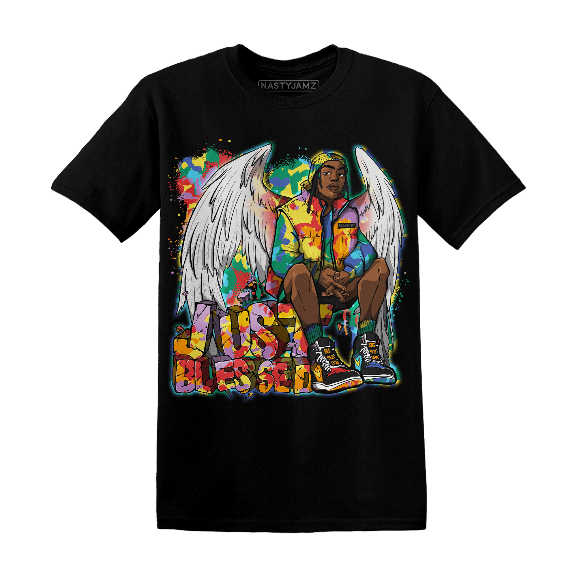 Mid GS Six Championships 1s T Shirt Match Just Blessed - NastyJamz