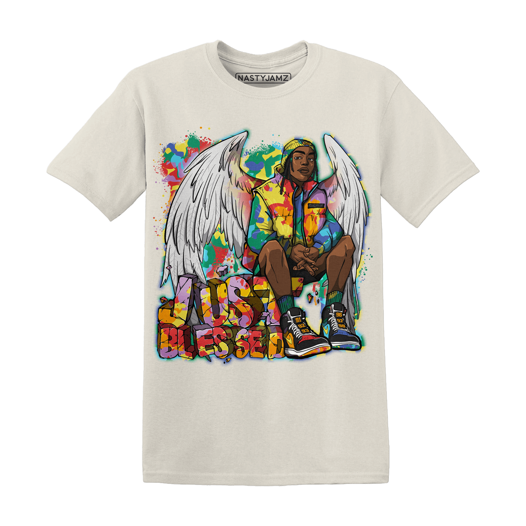 Mid GS Six Championships 1s T Shirt Match Just Blessed - NastyJamz
