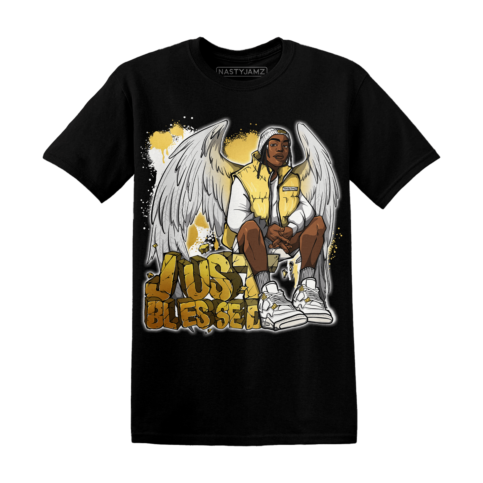 Sail 4s T Shirt Match Just Blessed - NastyJamz