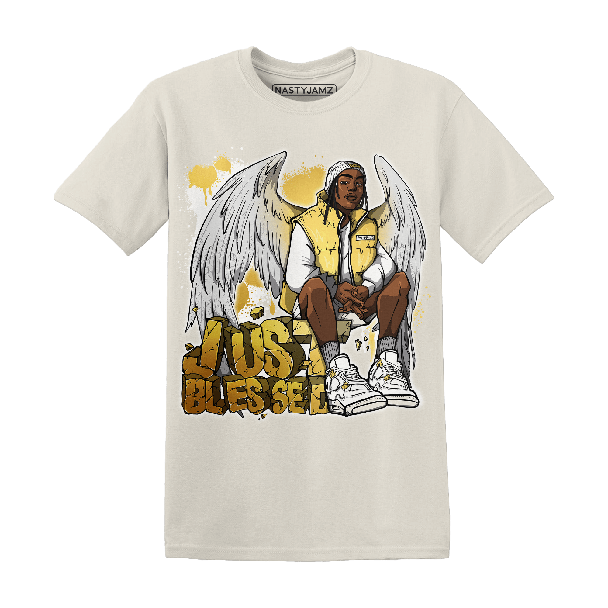 Sail 4s T Shirt Match Just Blessed - NastyJamz