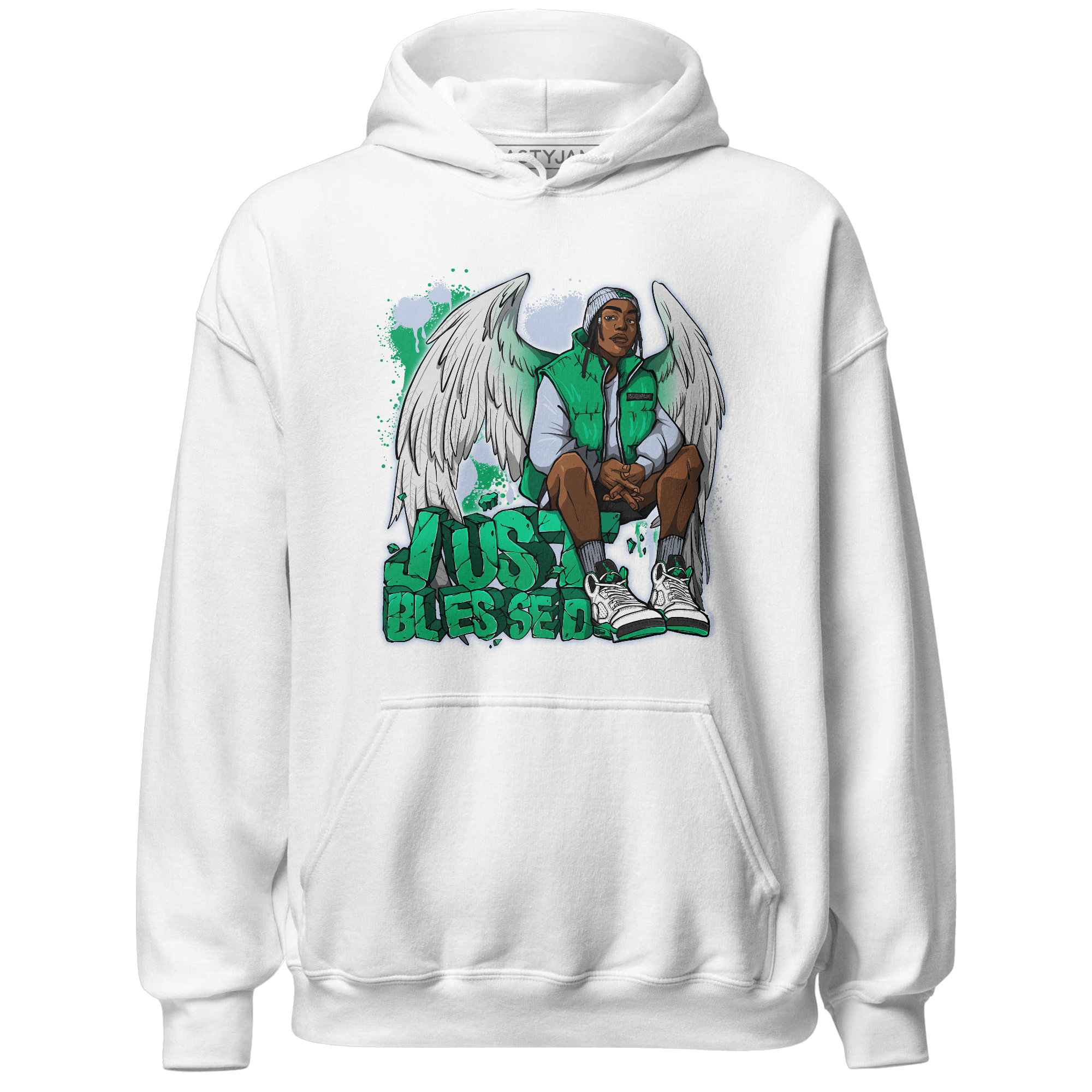 Lucky Green 5s Hoodie Match Just Blessed - NastyJamz