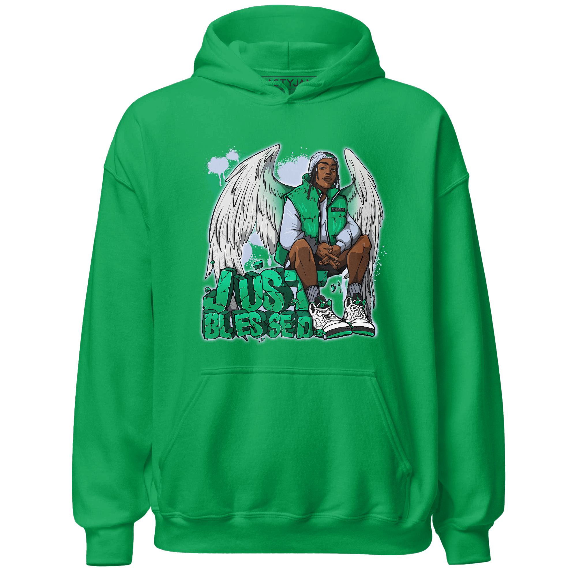 Lucky Green 5s Hoodie Match Just Blessed - NastyJamz