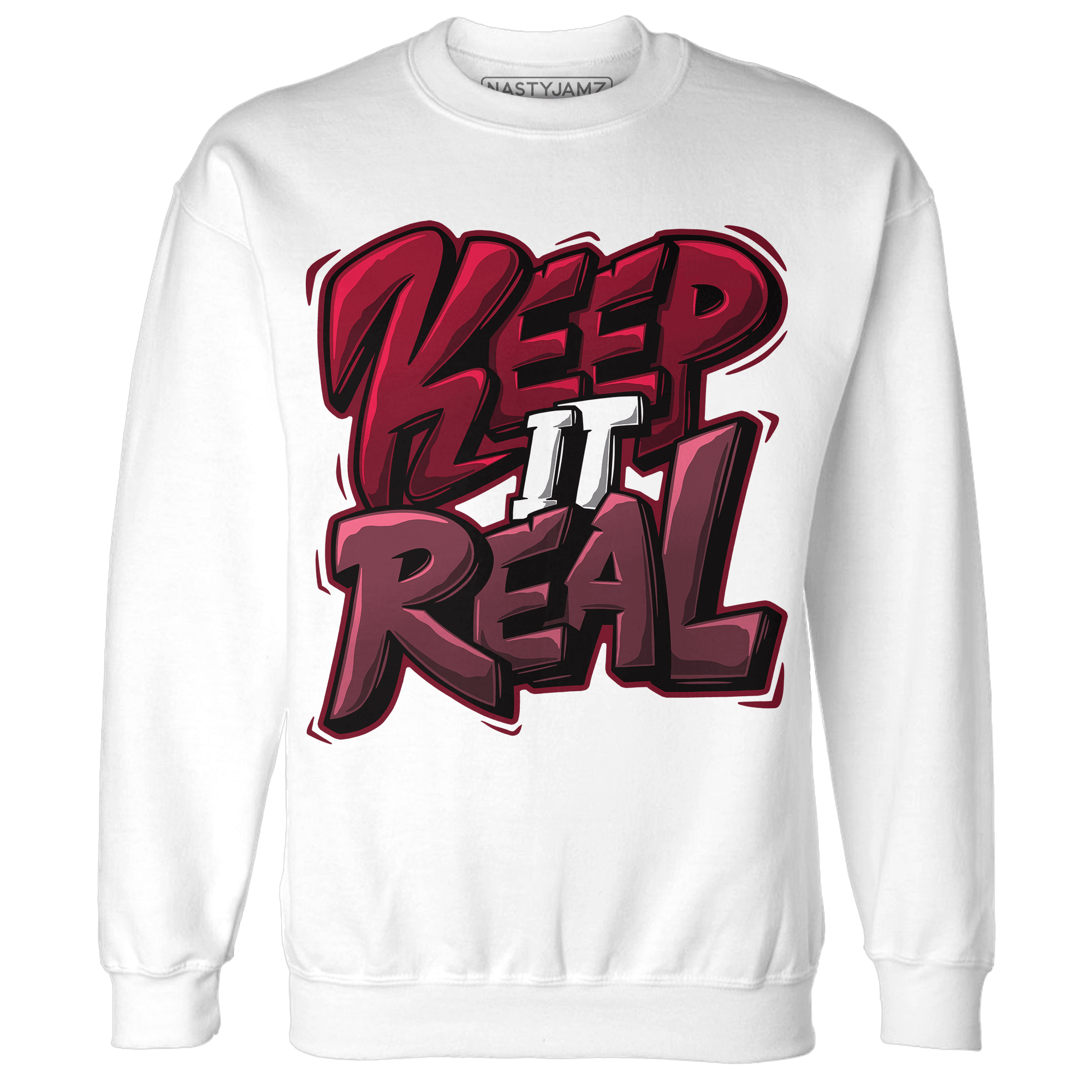 High White Team Red 1s Sweatshirt Match Keep Real - NastyJamz