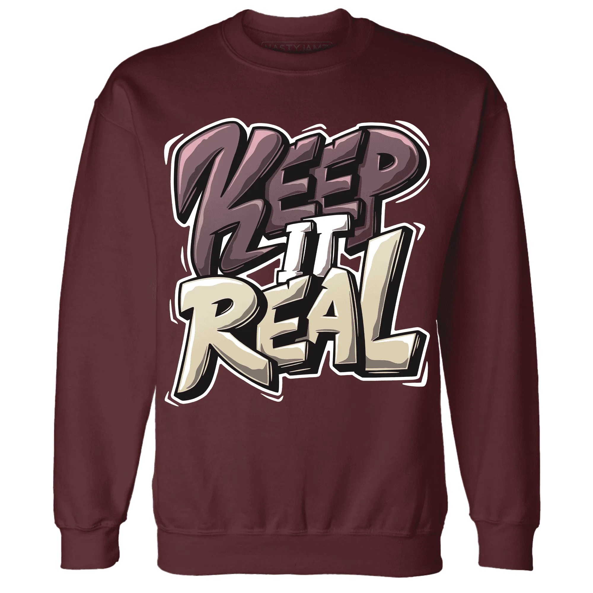 Burgundy-Crush-3s-NastyJamz-Sweatshirt-Match-Keep-Real