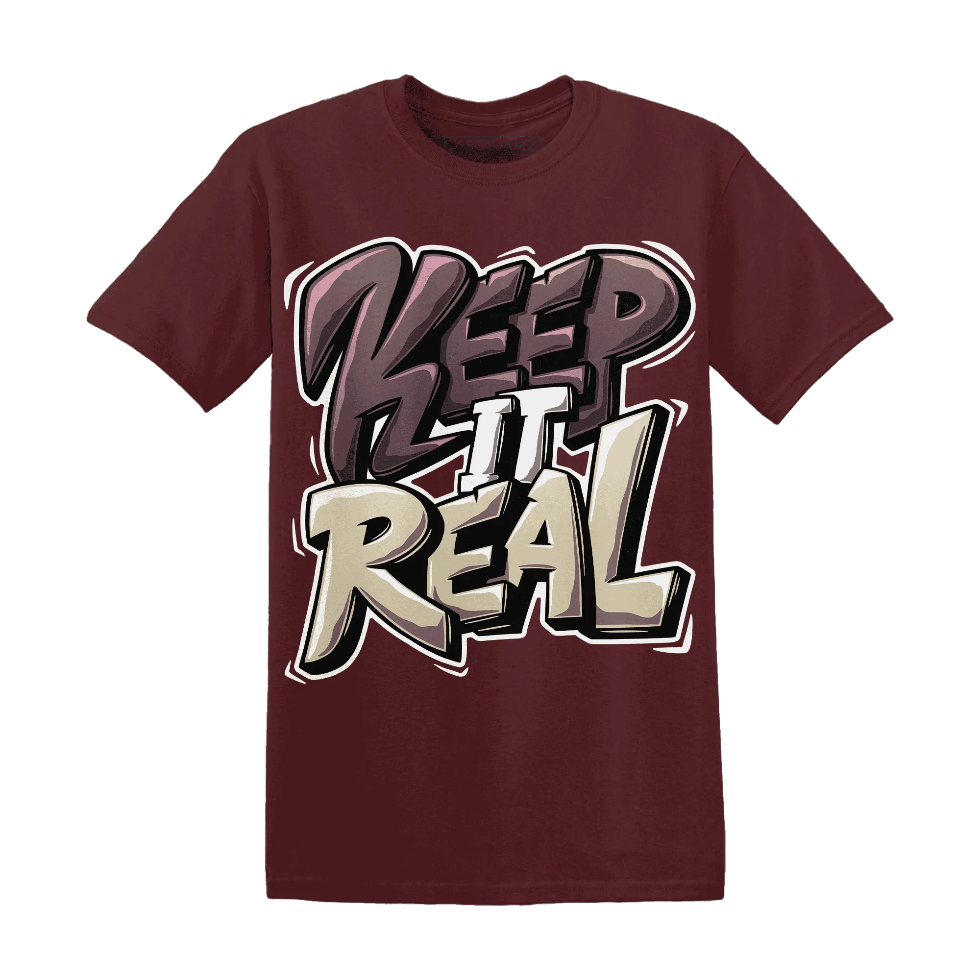 Burgundy-Crush-3s-NastyJamz-T-Shirt-Match-Keep-Real