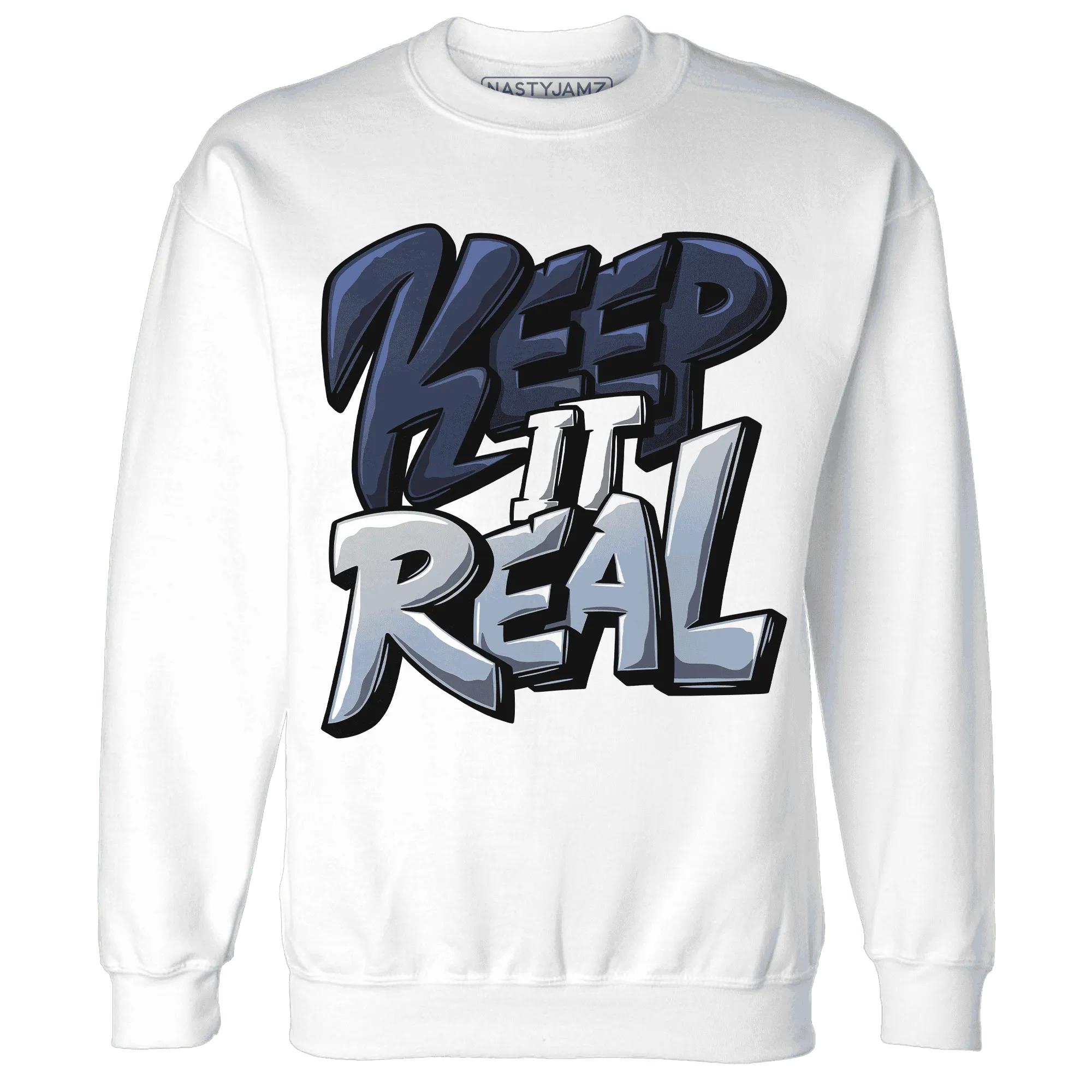 White-Navy-6s-Sweatshirt-Match-Keep-Real