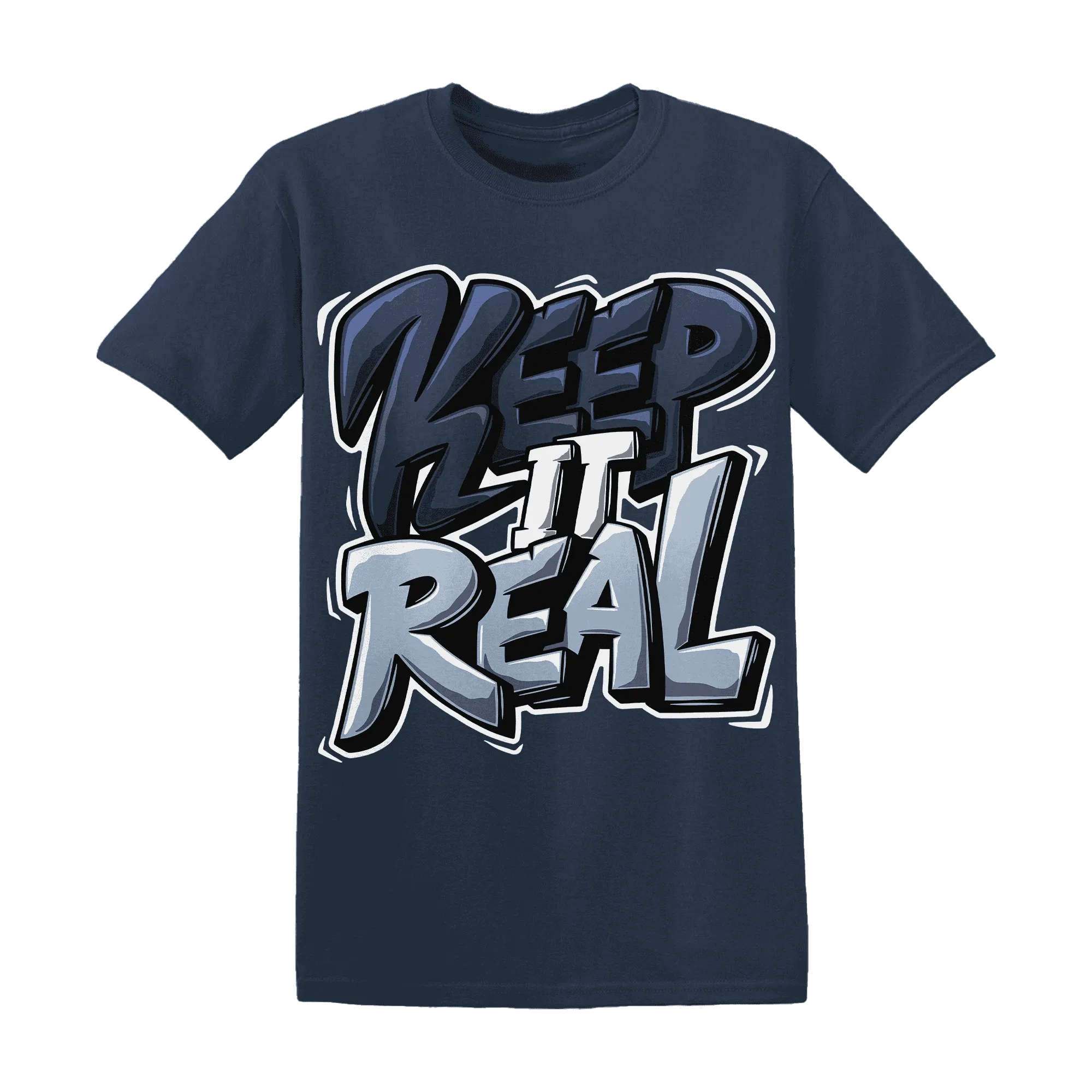 White-Navy-6s-T-Shirt-Match-Keep-Real