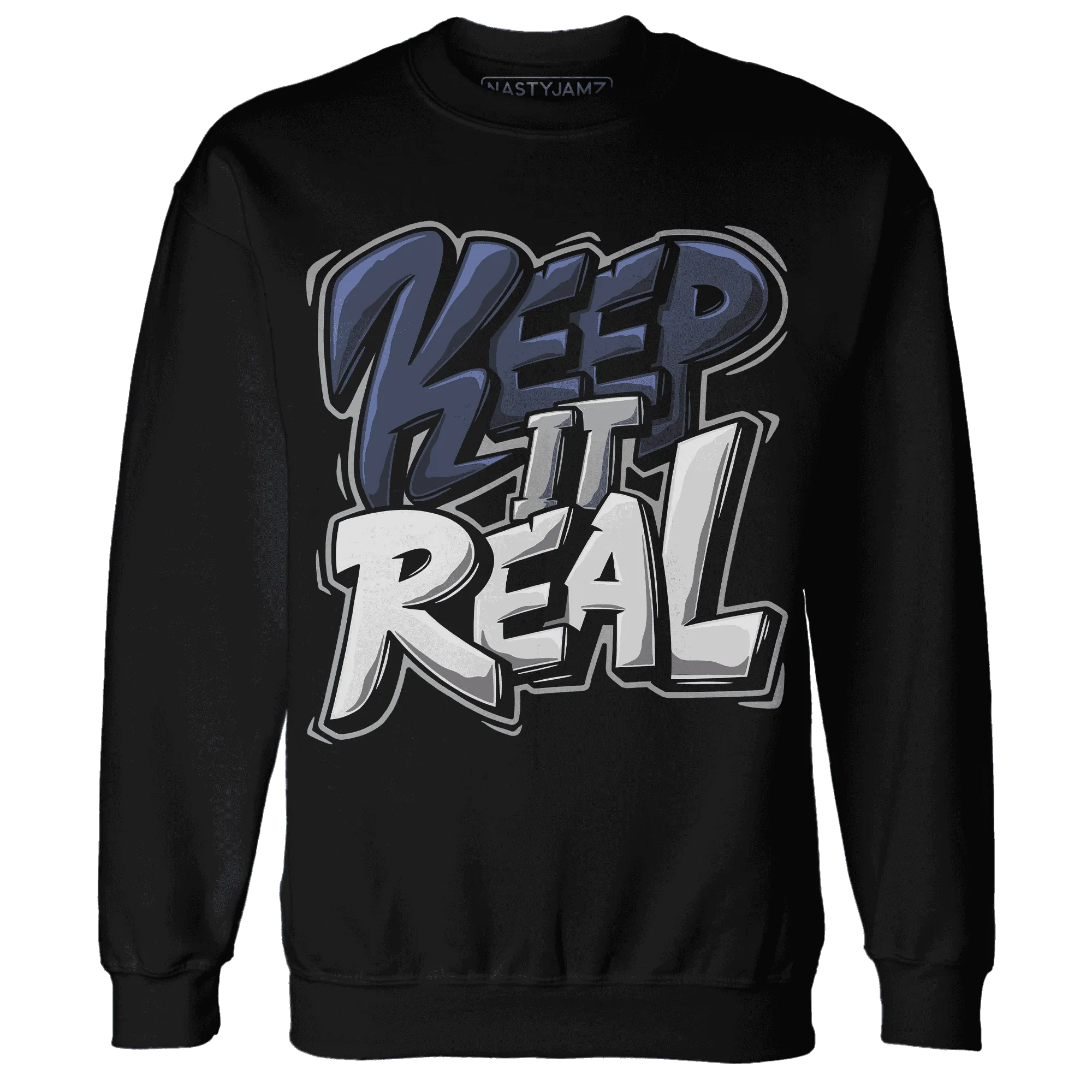VaporMax-Plus-Midnight-Navy-White-Metallic-Silver-Sweatshirt-Match-Keep-Real