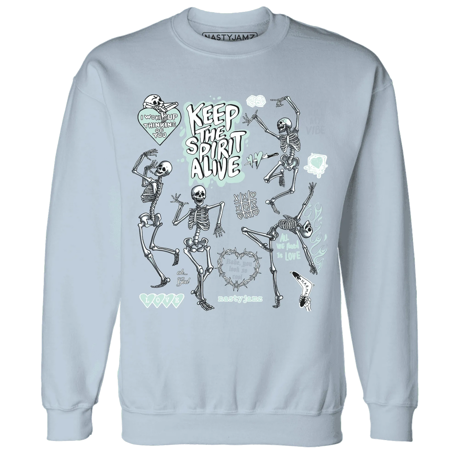 AF-1-Low-Jade-Ice-White-NastyJamz-Sweatshirt-Match-Keep-The-Spirit-Alive