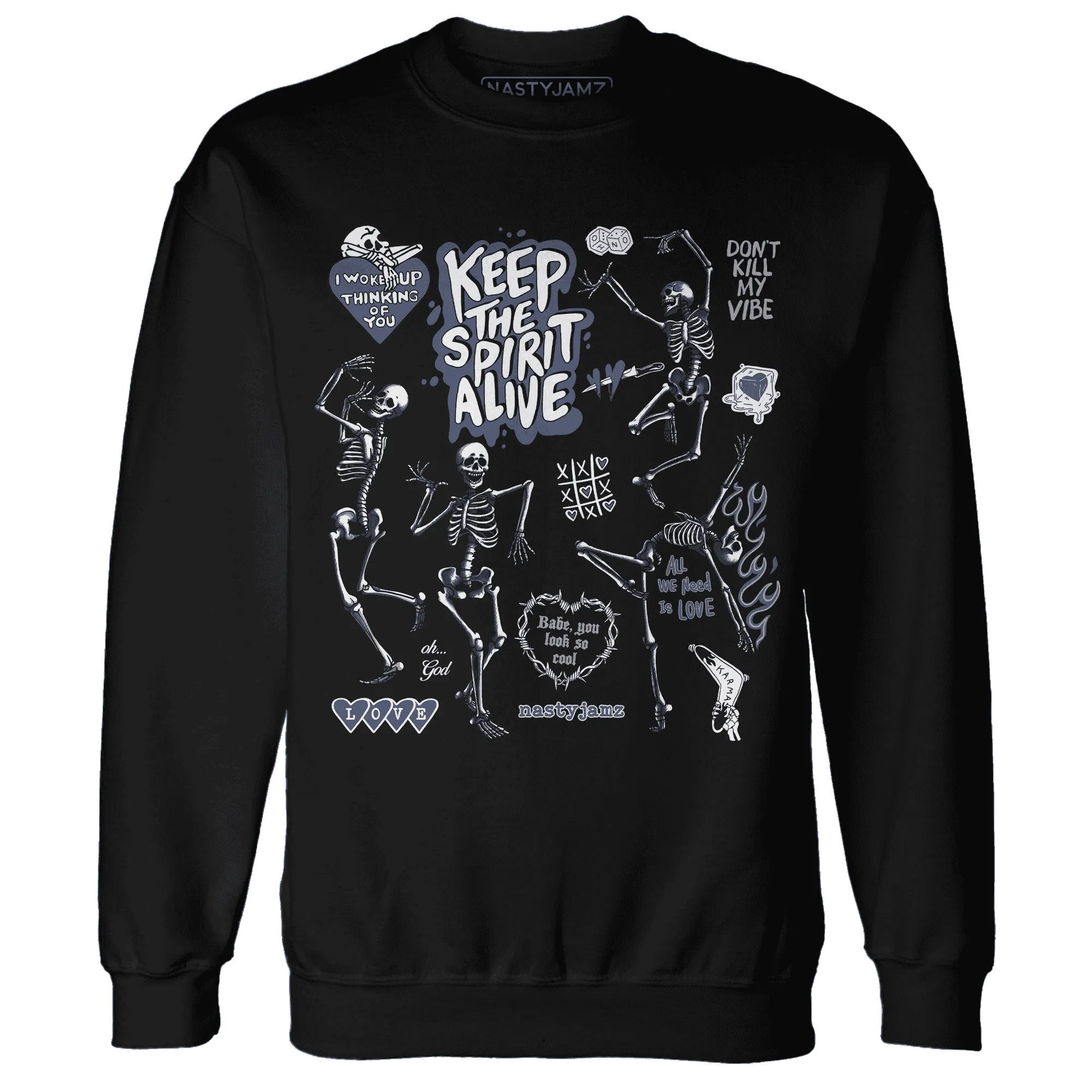 Low-Diffused-Blue-11s-NastyJamz-Sweatshirt-Match-Keep-The-Spirit-Alive